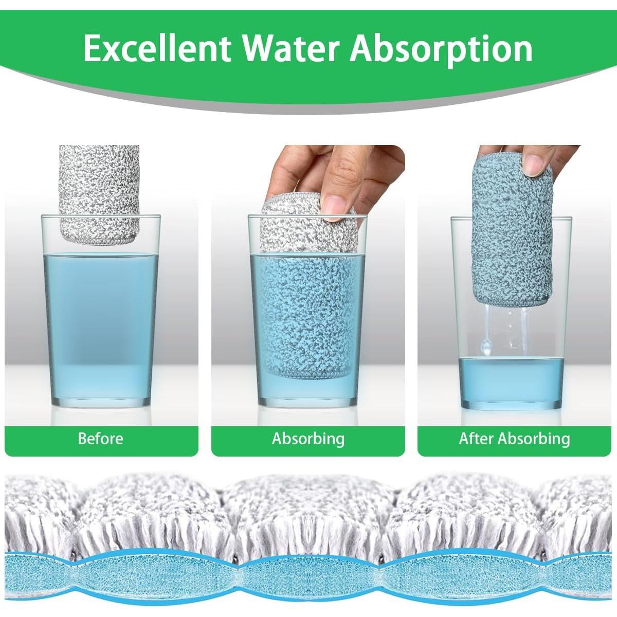 Paquete de 8 almohadillas de microfibra Jusiwow 33x12 cm