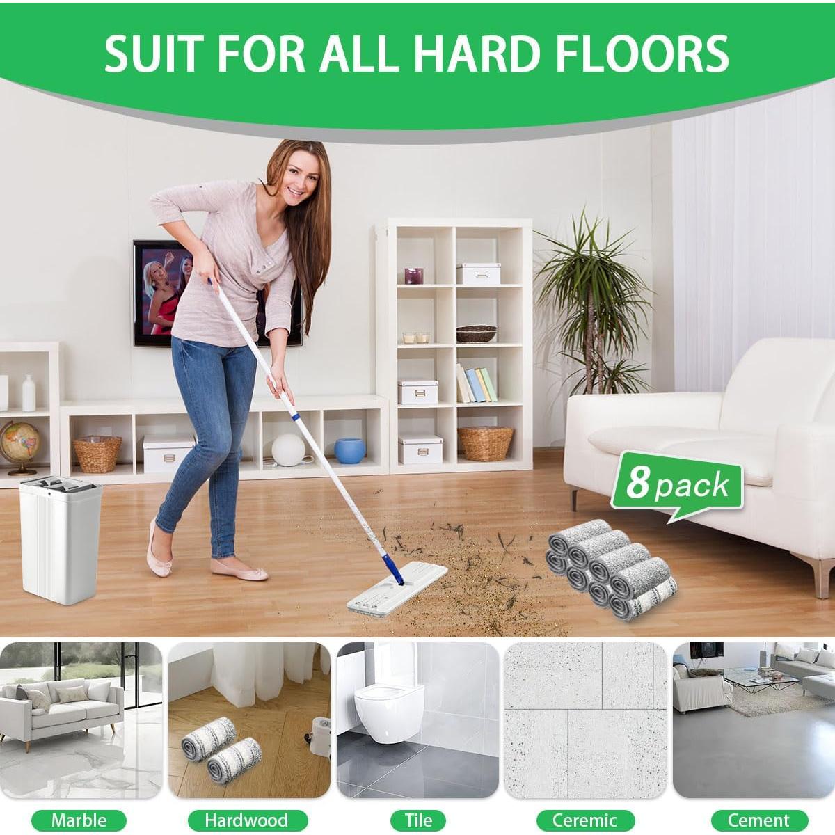 Paquete de 8 almohadillas de microfibra Jusiwow 33x12 cm