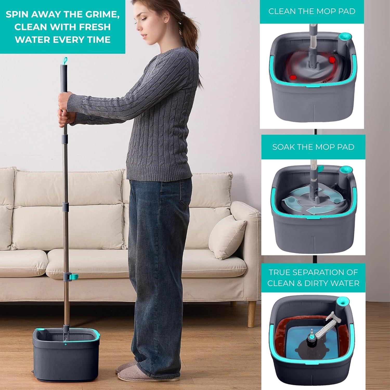 Mopa y Cubo True & Tidy SPIN-800A 5L Doble Compartimento