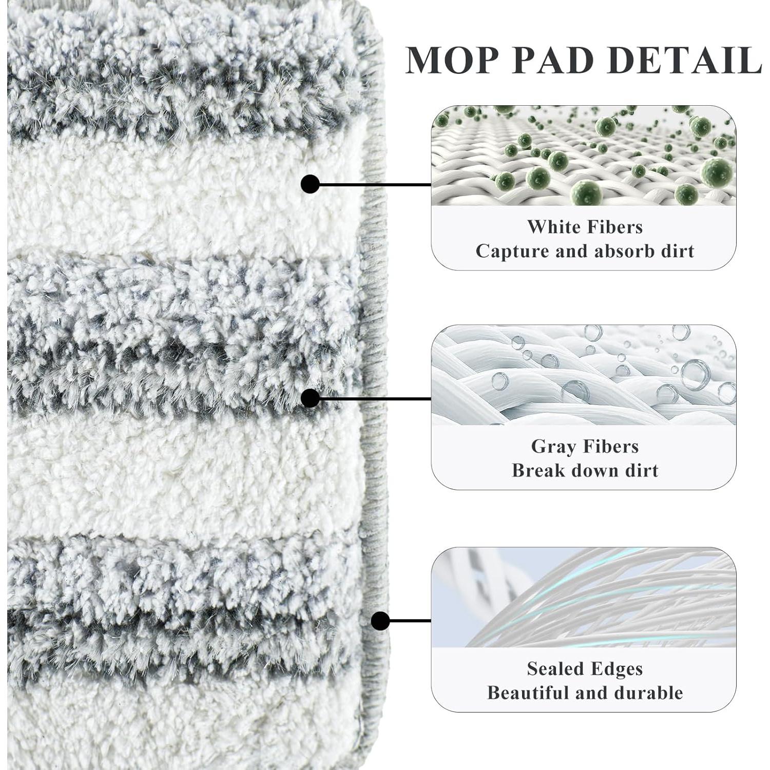 Paquete de 12 almohadillas de microfibra ZQZiQi 33x12 cm