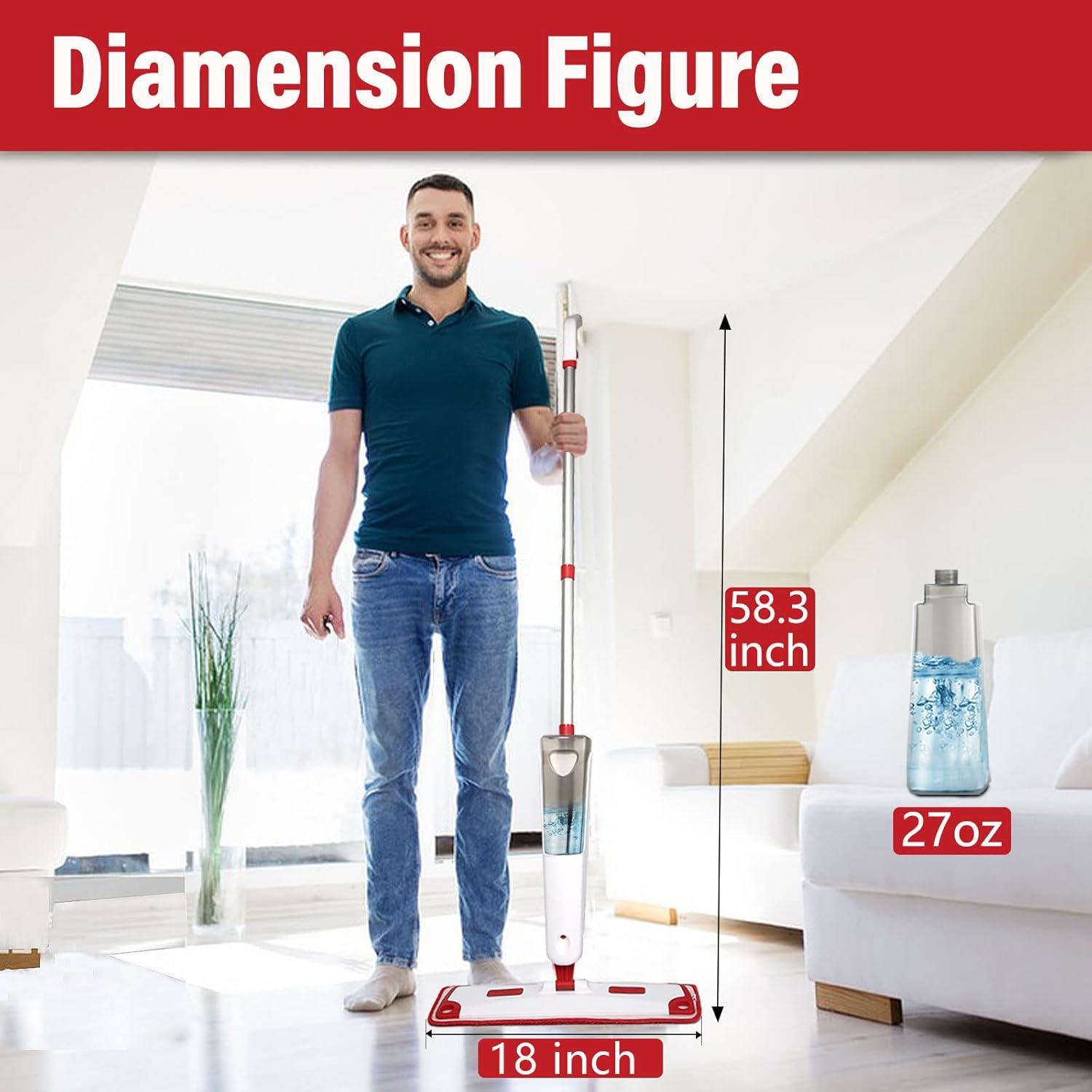 Mopa Profesional Zoonlion 45,72 cm con Spray y 3 Almohadillas