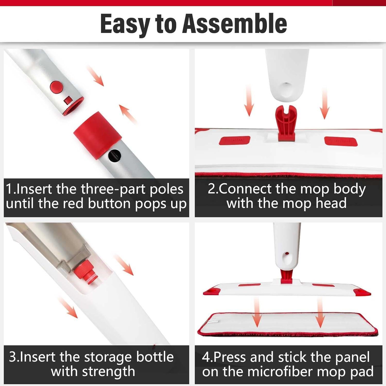 Mopa Profesional Zoonlion 45,72 cm con Spray y 3 Almohadillas