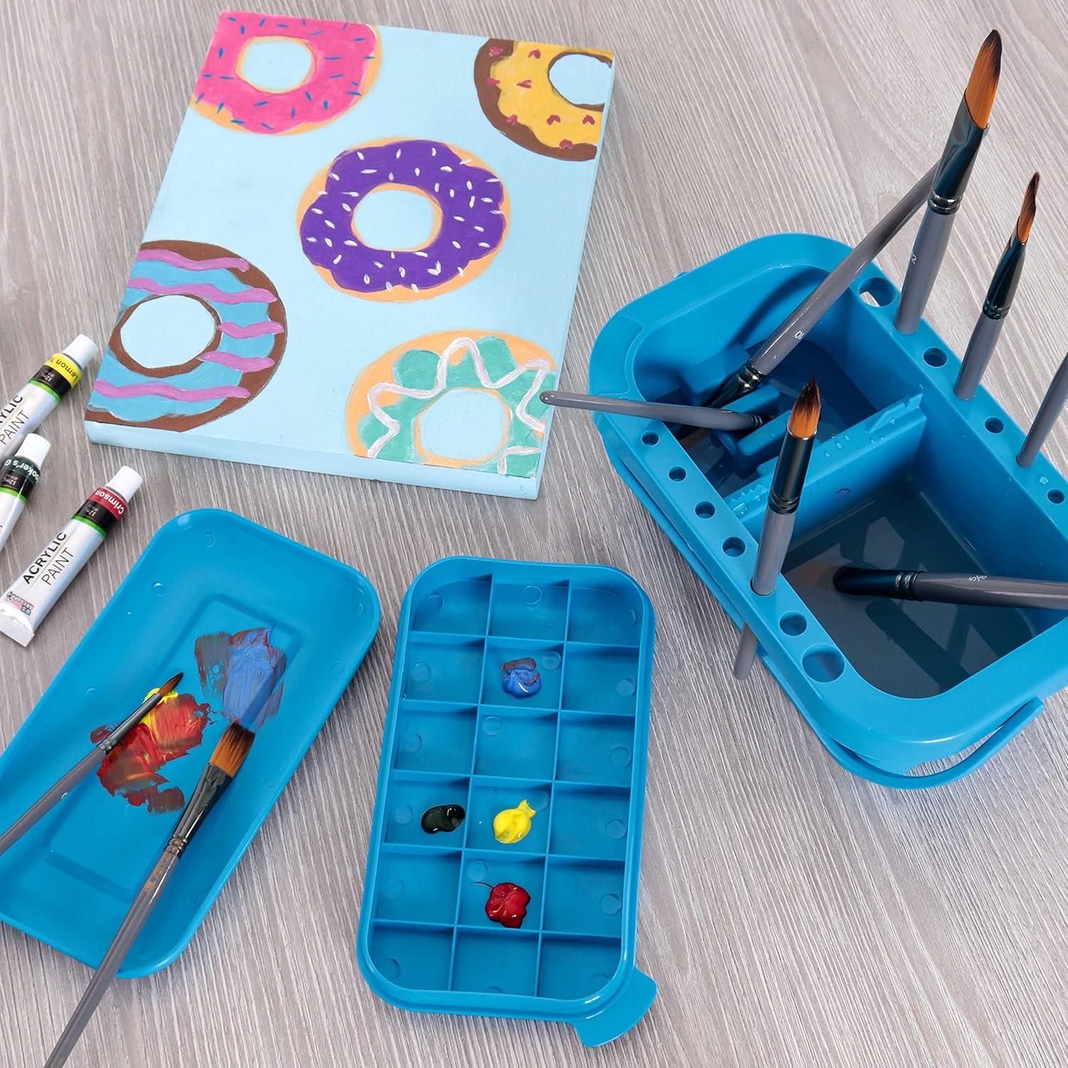 Limpiador de Pinceles U.S. Art Supply 16 Agujeros y 3 Cuencos