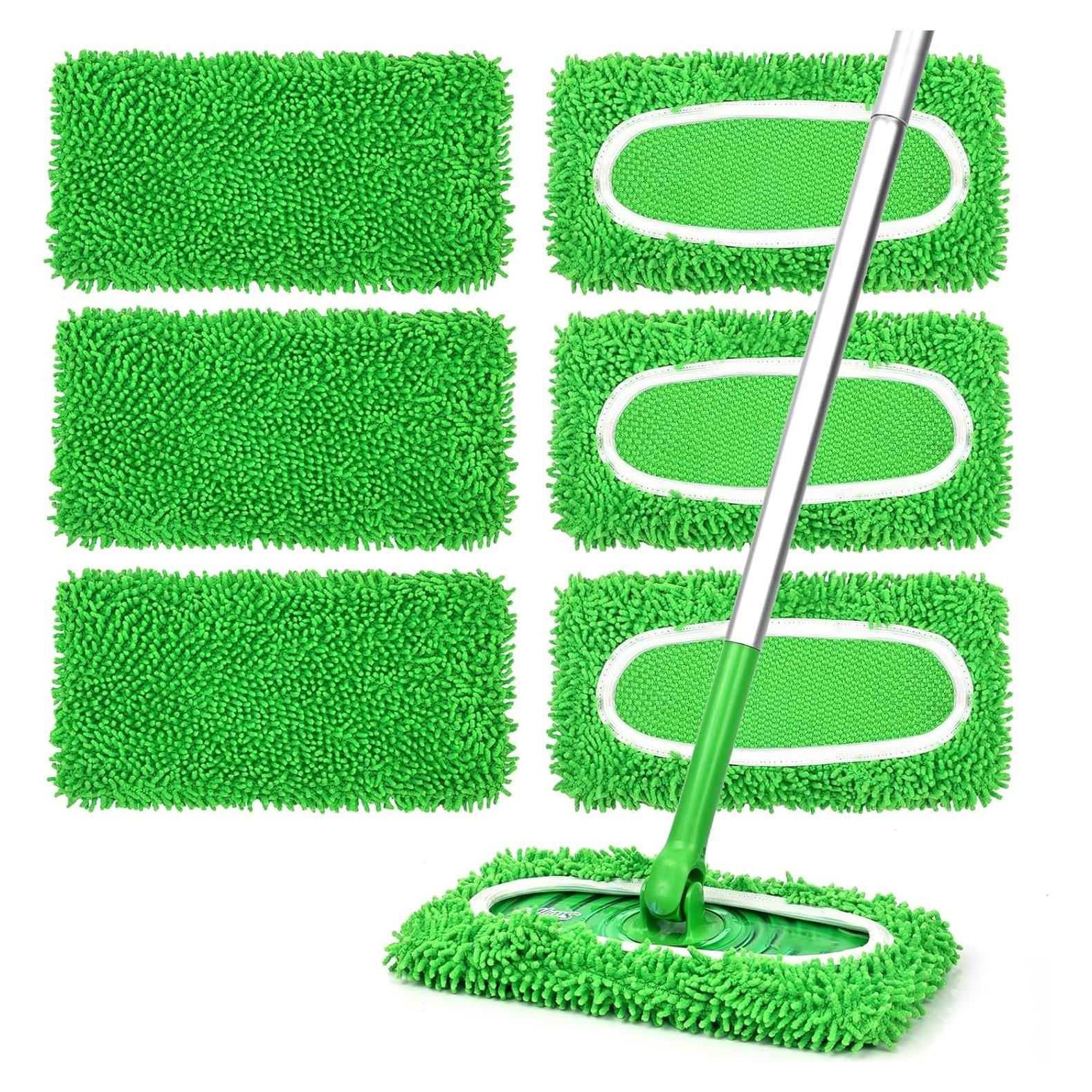 6 Almohadillas Reutilizables Microfibra ZMZPA para Mop Swiffer