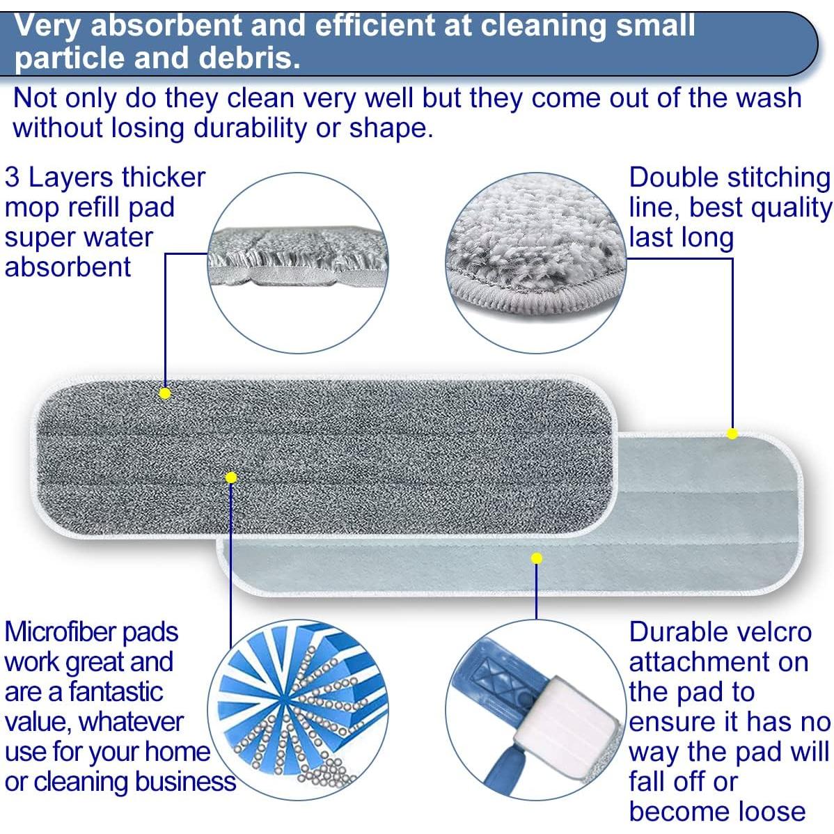 Paños de Repuesto para Mop Microfibra 46 cm SOOCAN - 5 Pzs