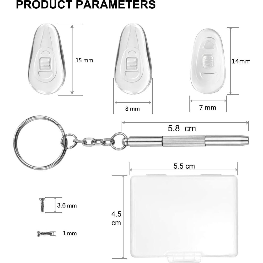 Almohadillas de Nariz PTSLKHN 15x8mm Silicona Suave