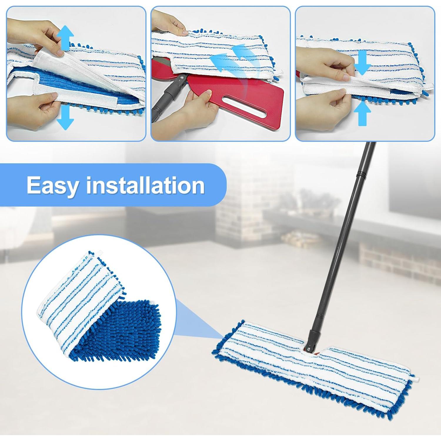 Paquete de 3 cabezales de trapeador Ocedar microfibra