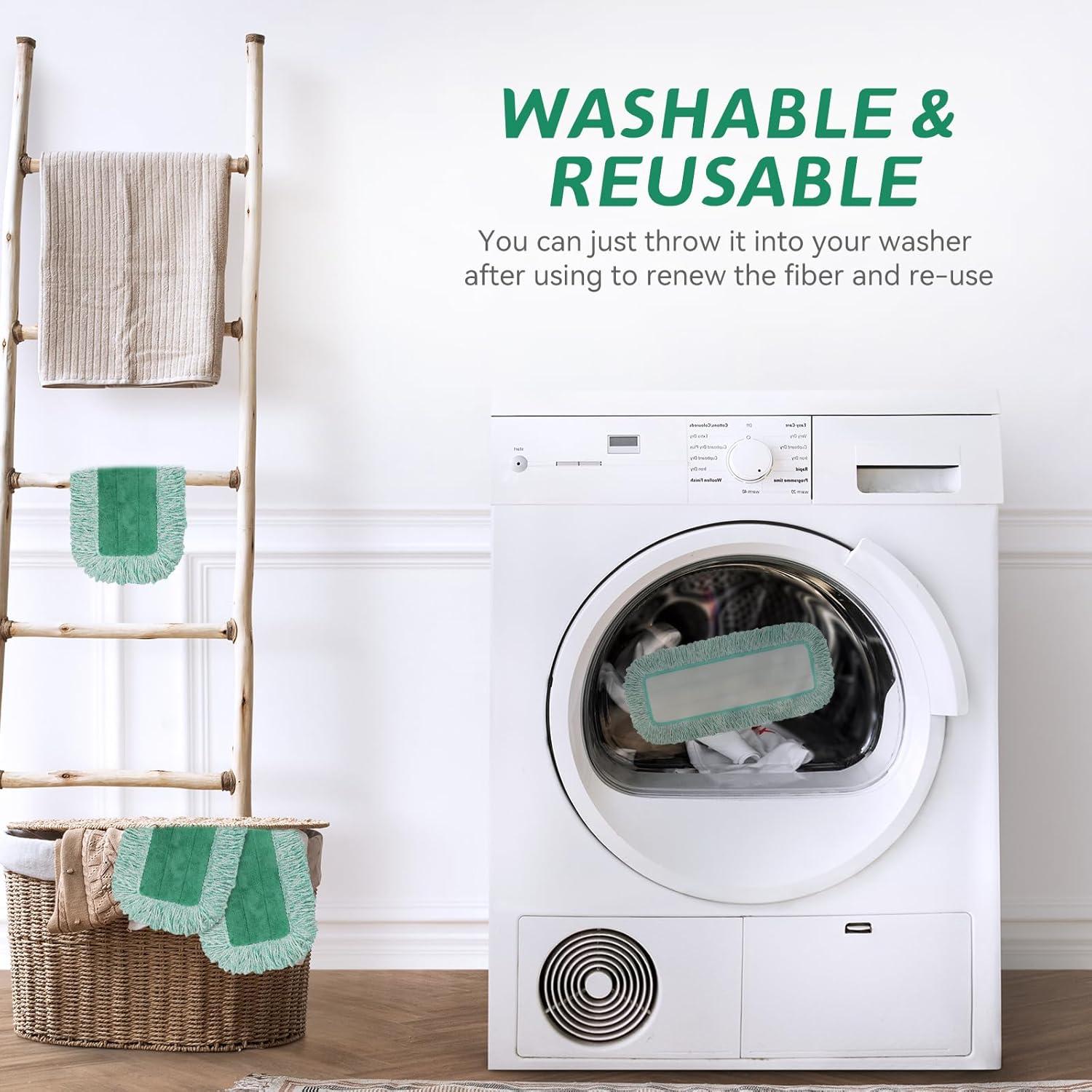 Paños de trapeador Rubbermaid 18" Reemplazo 8 paquetes