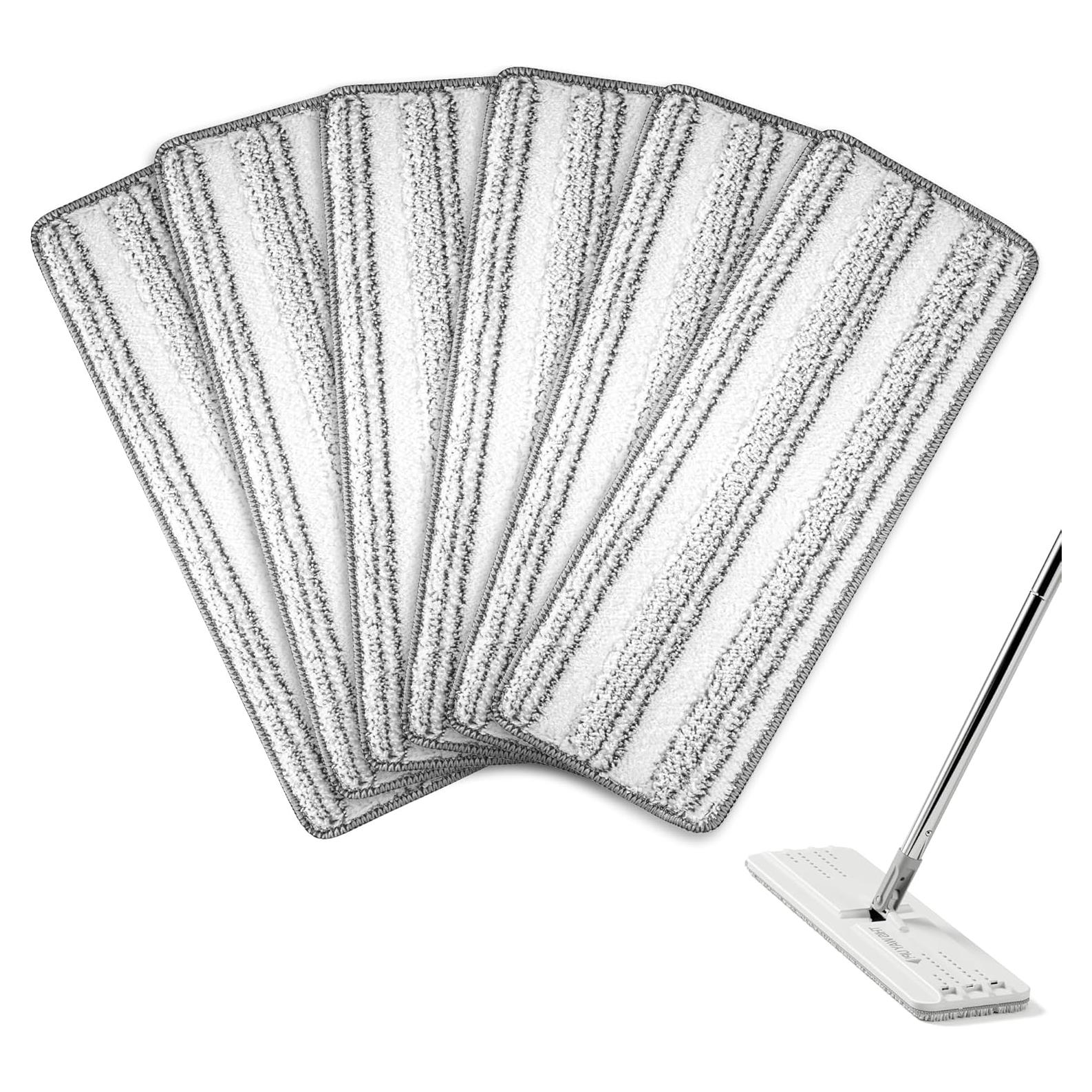 Paños de Mopa de Microfibra Reemplazo 15" x 4.9" - 6 Pzas