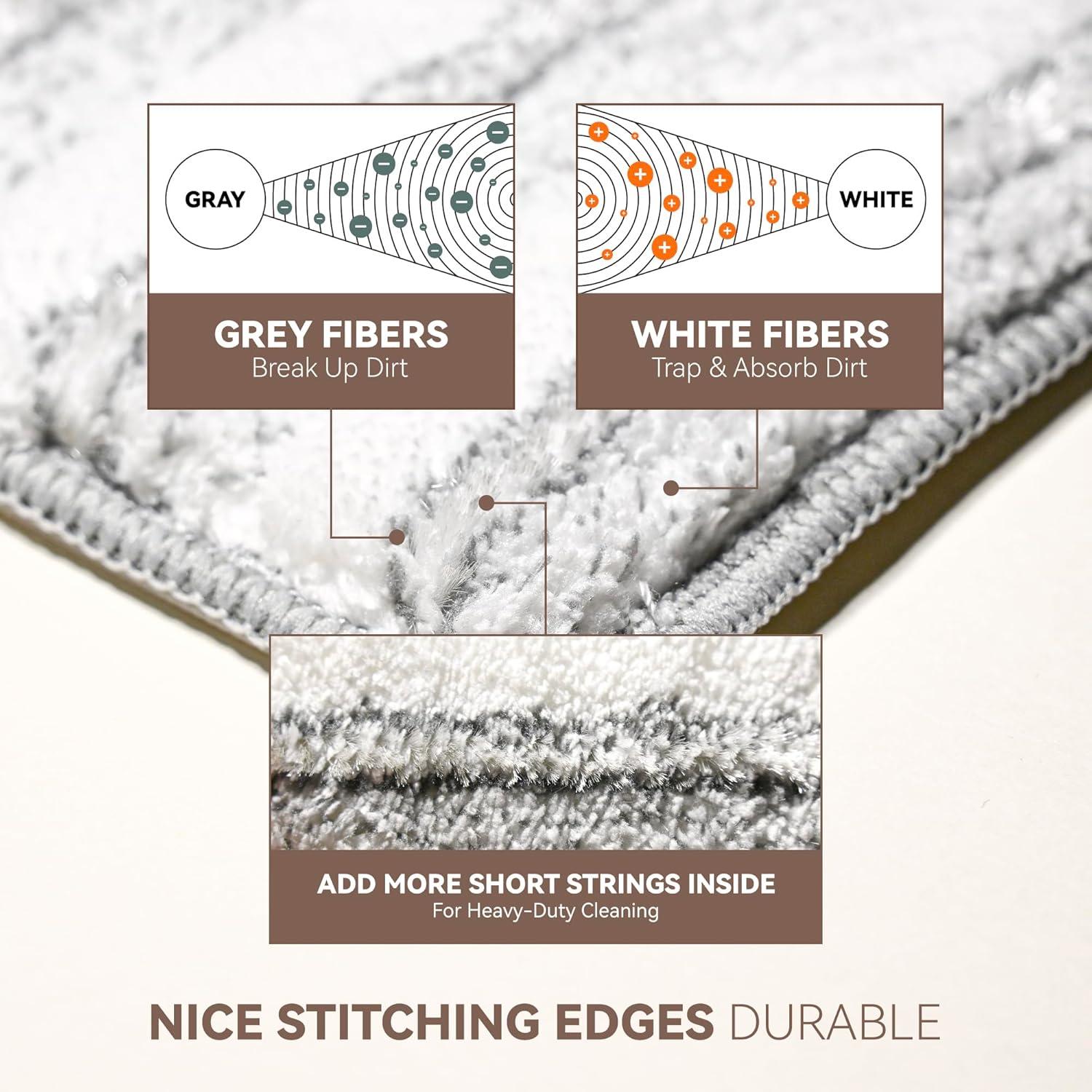 Paños de Mopa de Microfibra Reemplazo 15" x 4.9" - 6 Pzas