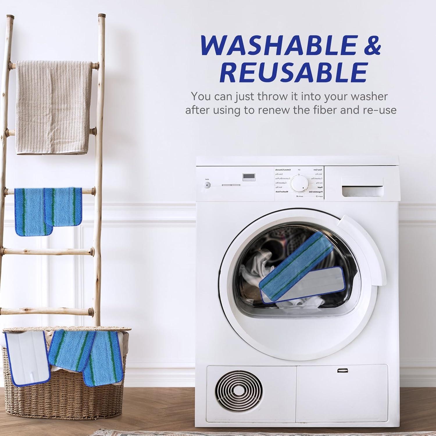 Paños de Microfibra Reemplazo Rubbermaid 18" 17" 4 Piezas