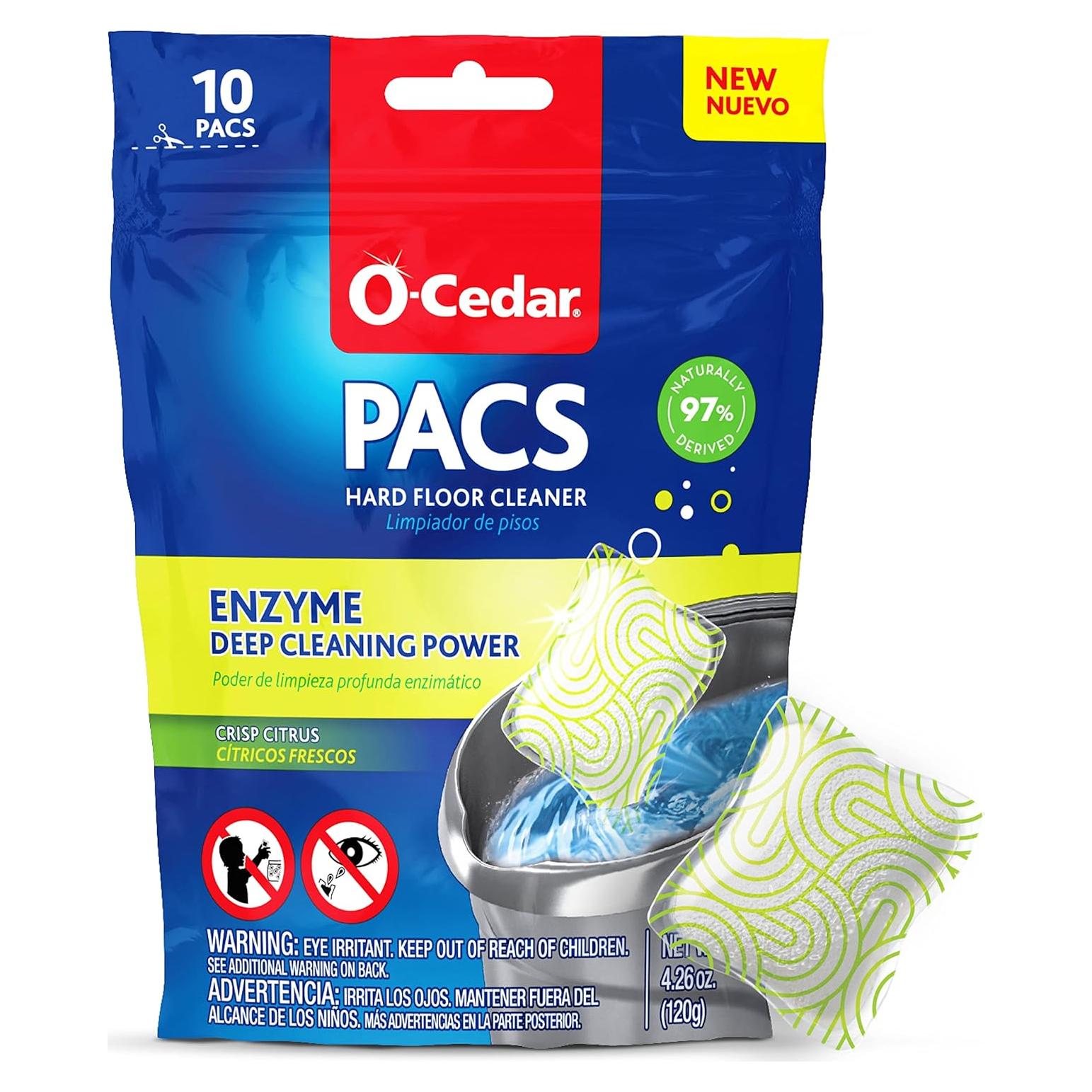 Limpiador de Suelos Duros O-Cedar PACS 10 Unidades Aroma Cítrico