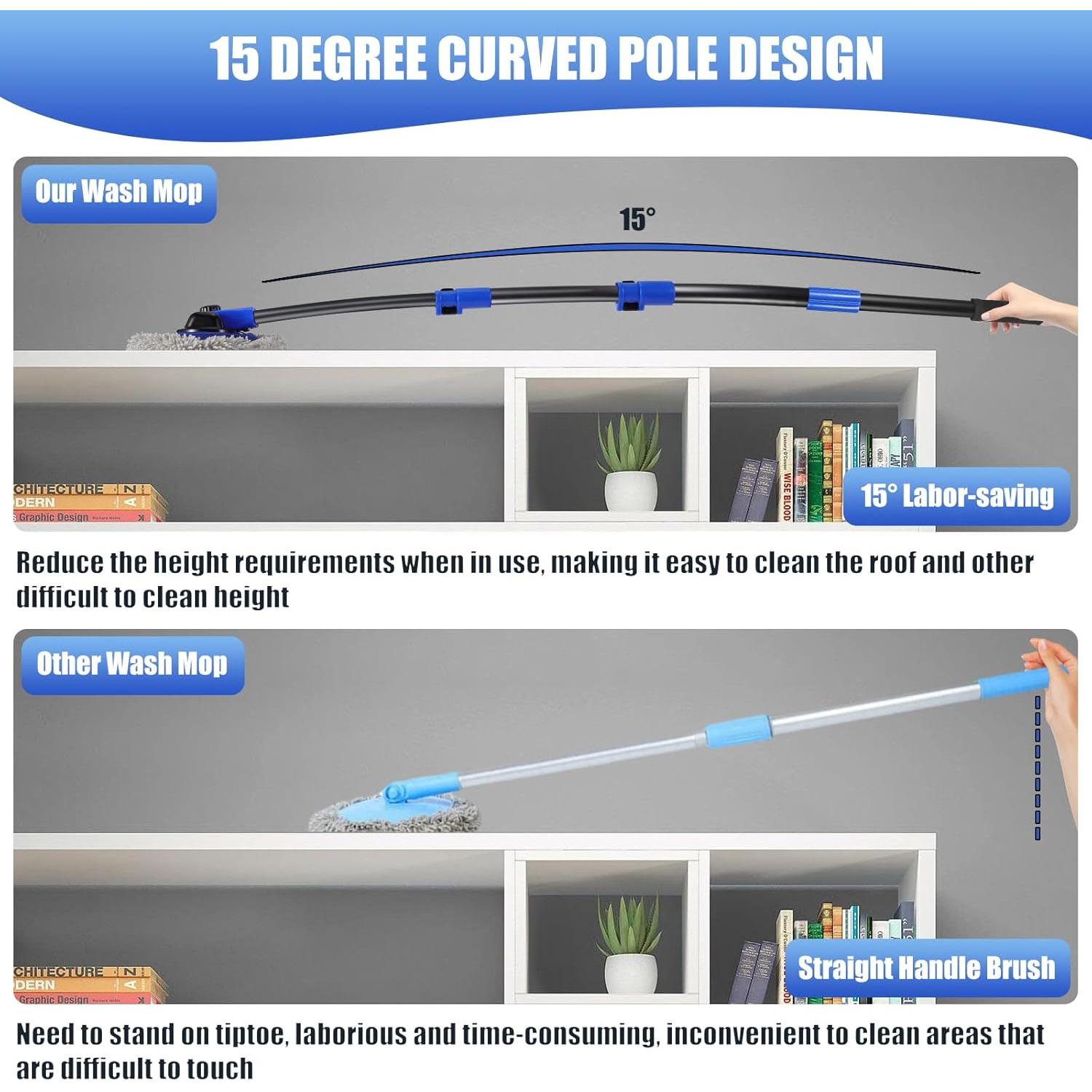 Mopa Limpiadora de Paredes Newruiheng 142 cm Microfibra