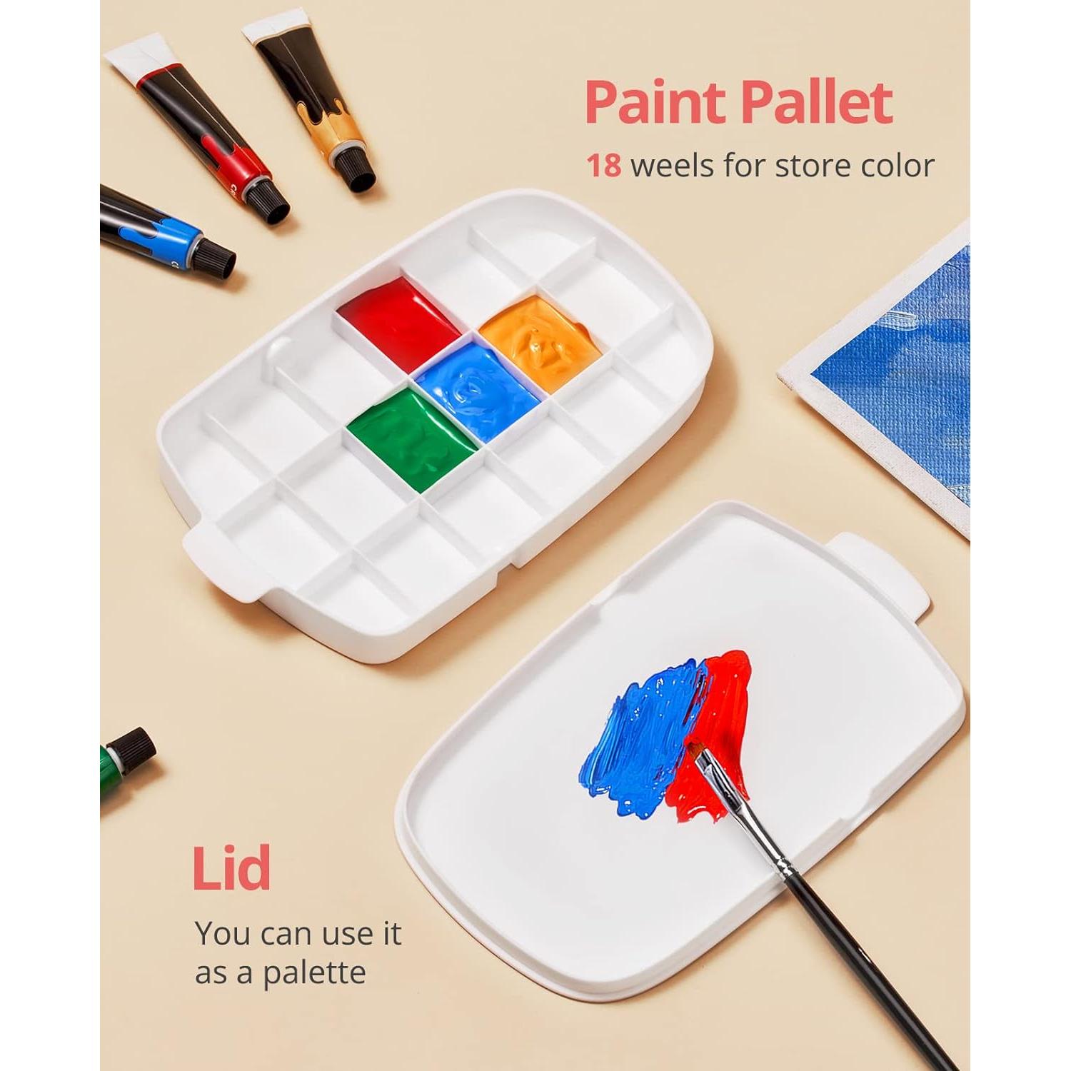 GAMENOTE Limpiador de Pinceles Azul con Paleta y Soporte