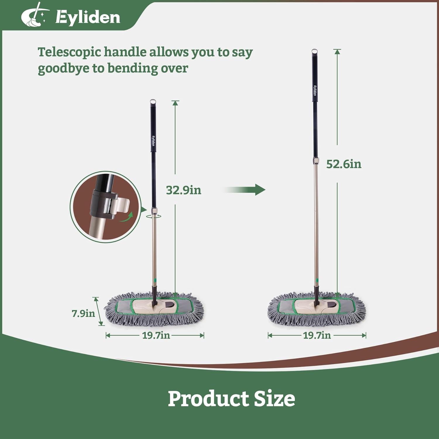 Mopa de Polvo Eyliden con 3 Almohadillas Microfibra 1,09 kg