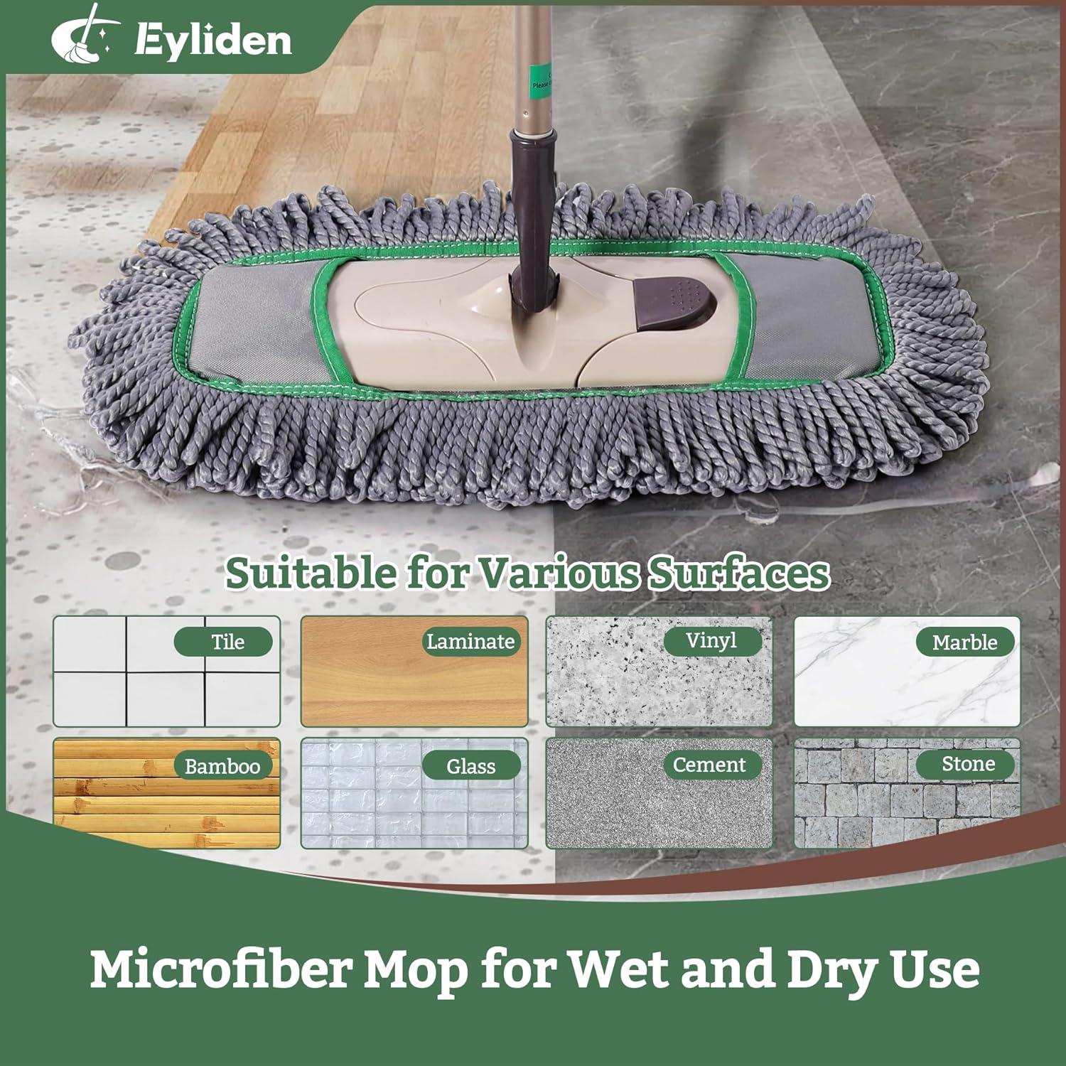 Mopa de Polvo Eyliden con 3 Almohadillas Microfibra 1,09 kg