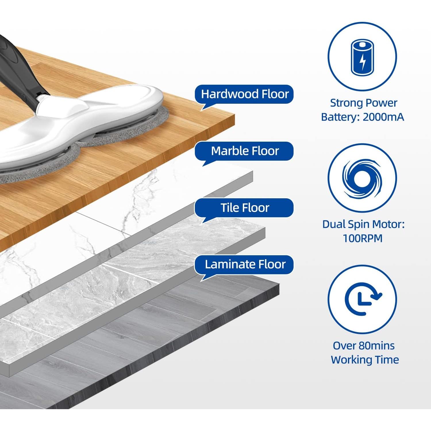 Mopa eléctrica KOJEO G26 sin cable para pisos 1,27 kg