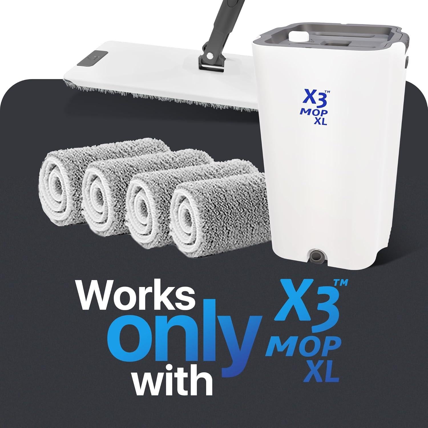 Cabezas de Mopa Reemplazo Microfibra TopTier X3 Mop XL - 4 Pzas