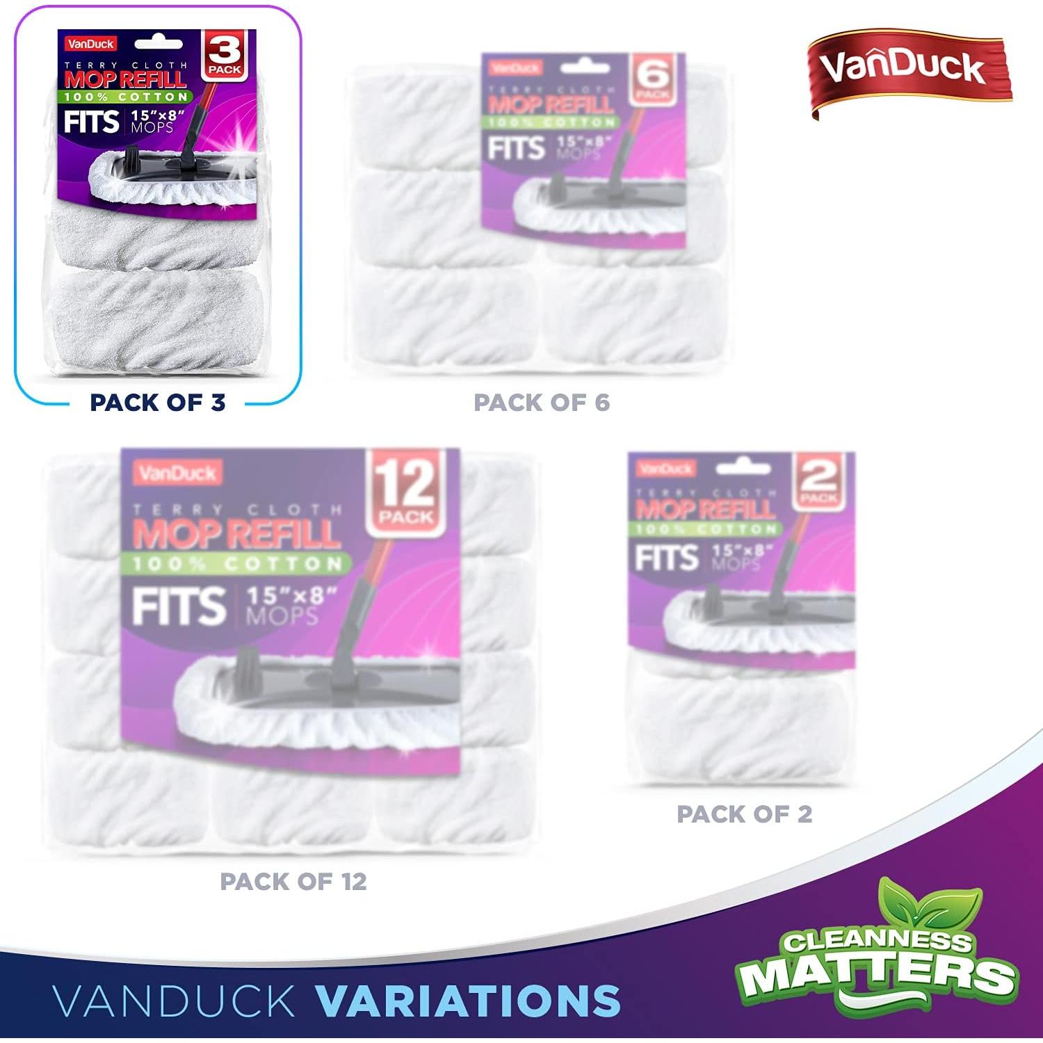 Fundas de Mopa de Algodón VanDuck 15x8 cm 3-Pack