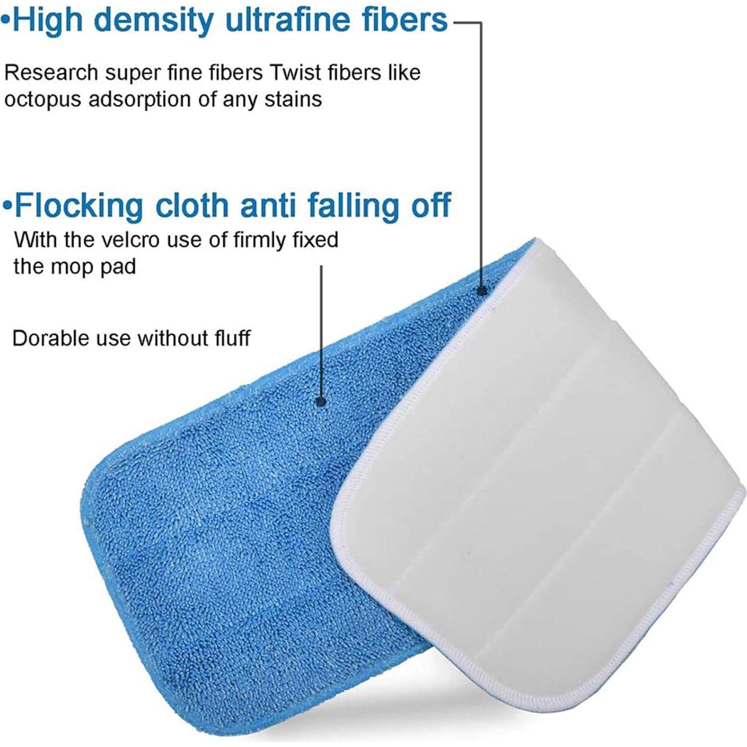 Paños de Mopa de Microfibra AILELAN 18" Reutilizables 6 Pzas