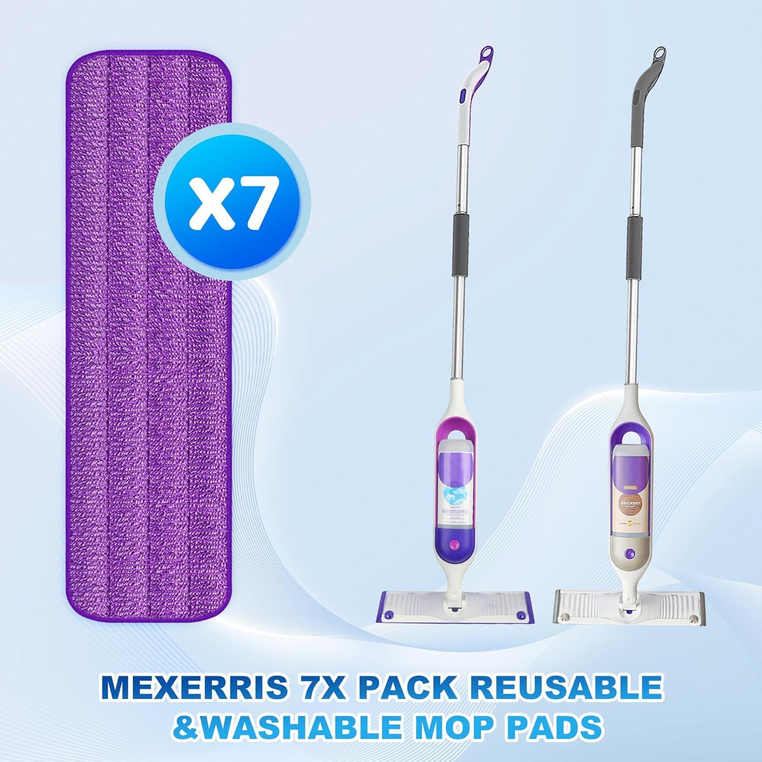 7 Paños de Microfibra Reutilizables MEXERRIS para Mopa 38x13 cm