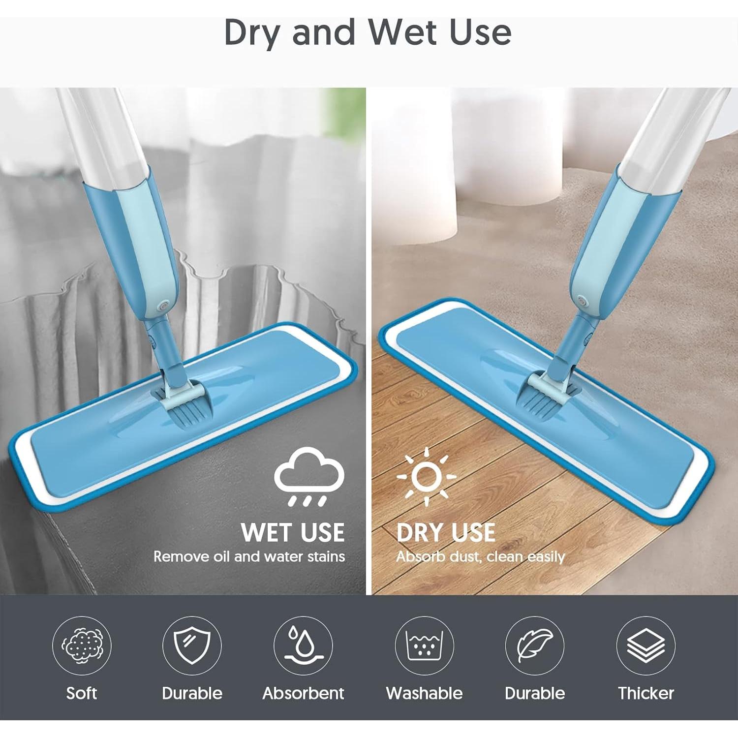 7 Paños de Microfibra Reutilizables MEXERRIS para Mopa 38x13 cm