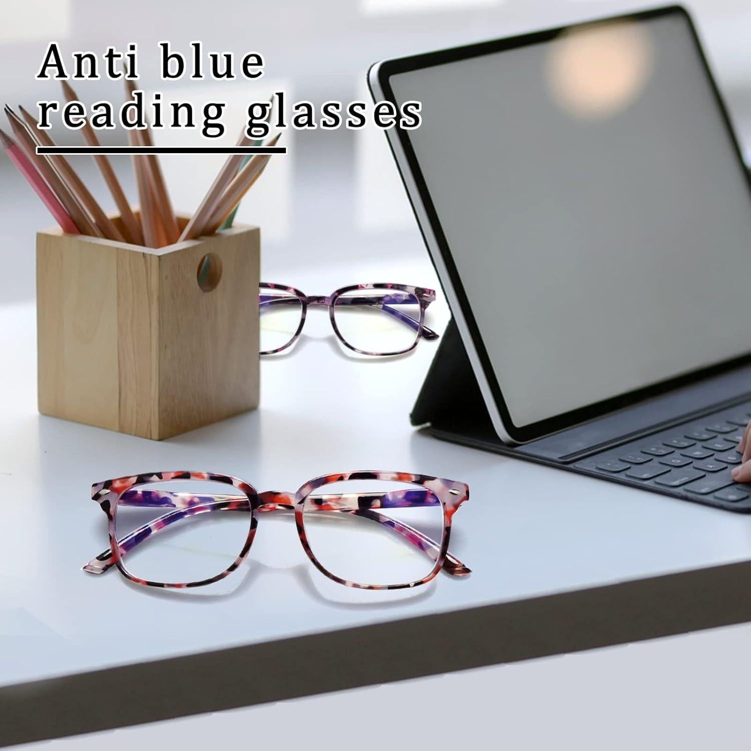 Paquete de 5 Gafas de Lectura Antiluz Azul HN025 Multicolor