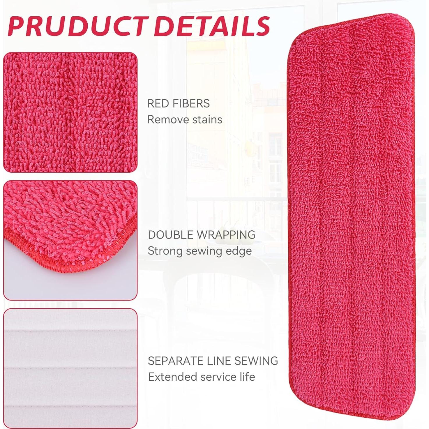 Almohadillas de Microfibra Reutilizables BeiLan 12 Pzas 42x14cm