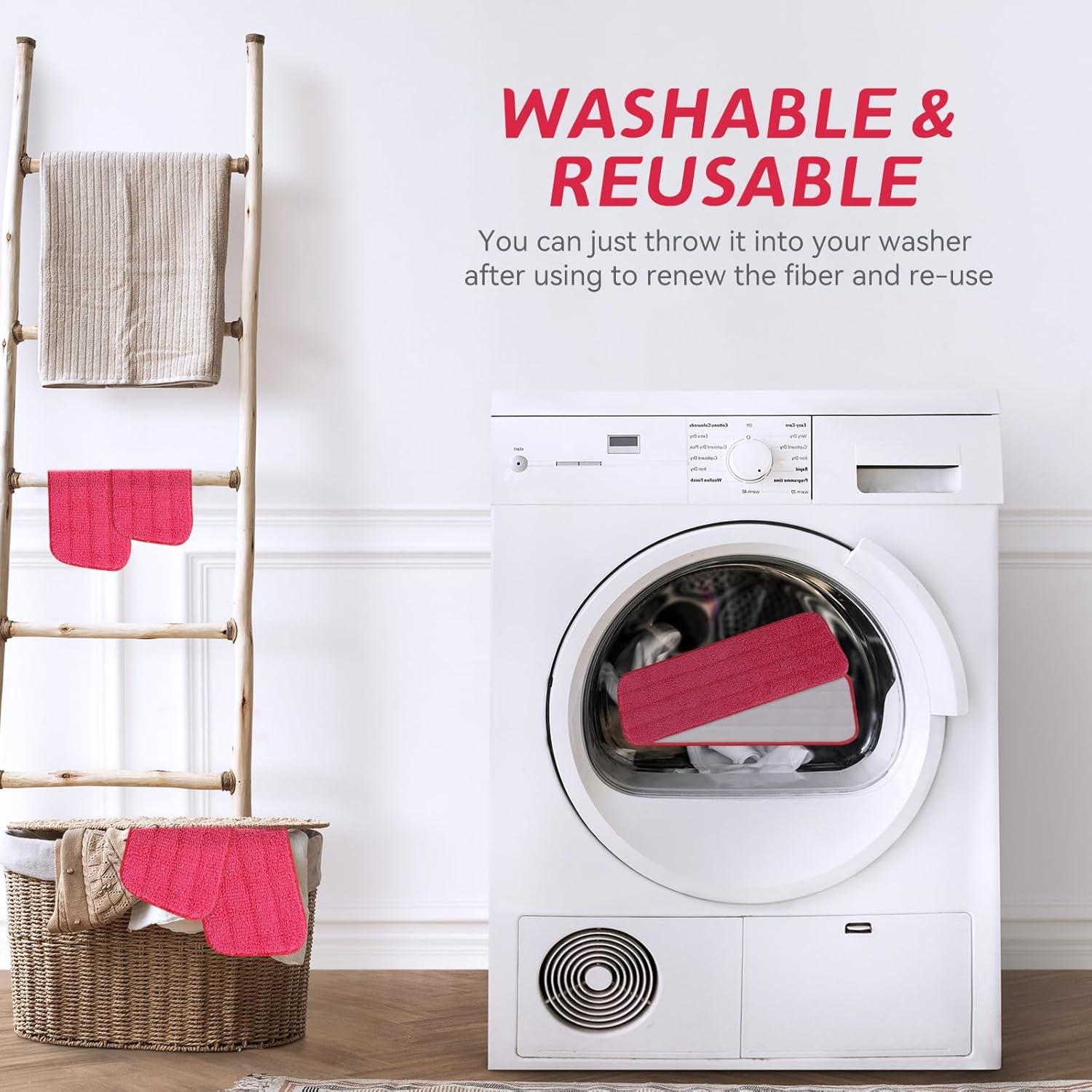 Almohadillas de Microfibra Reutilizables BeiLan 12 Pzas 42x14cm