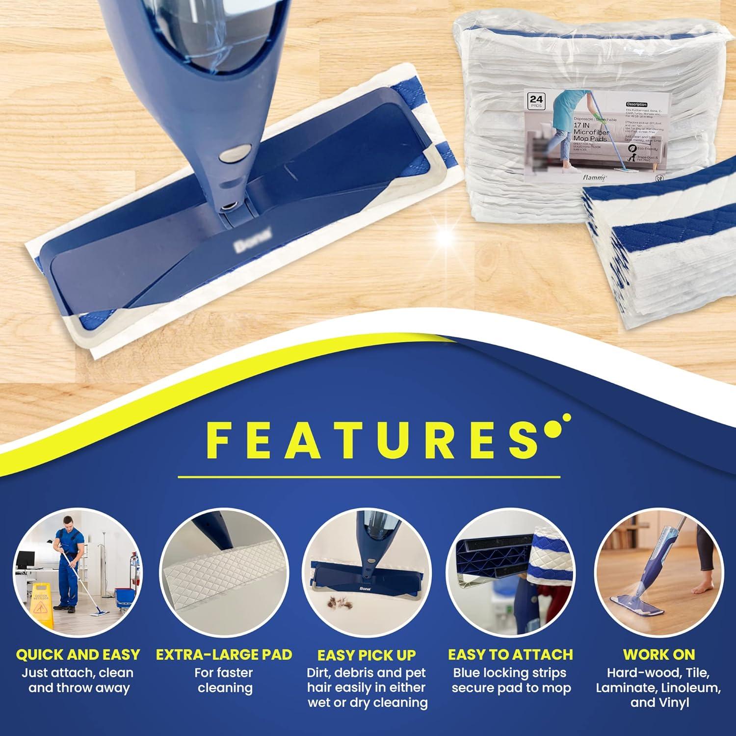 Mopa desechable microfibra Flammi 45 cm 24 paquetes