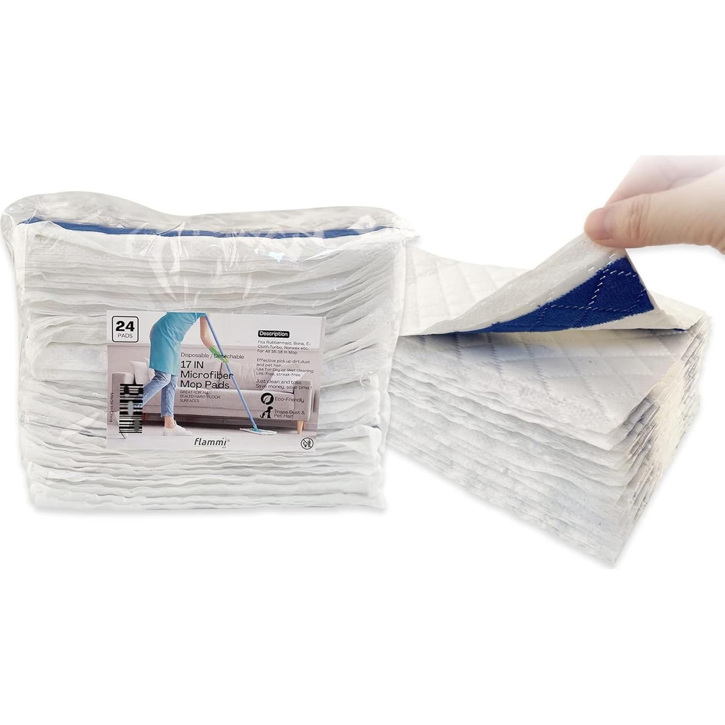 Mopa desechable microfibra Flammi 45 cm 24 paquetes