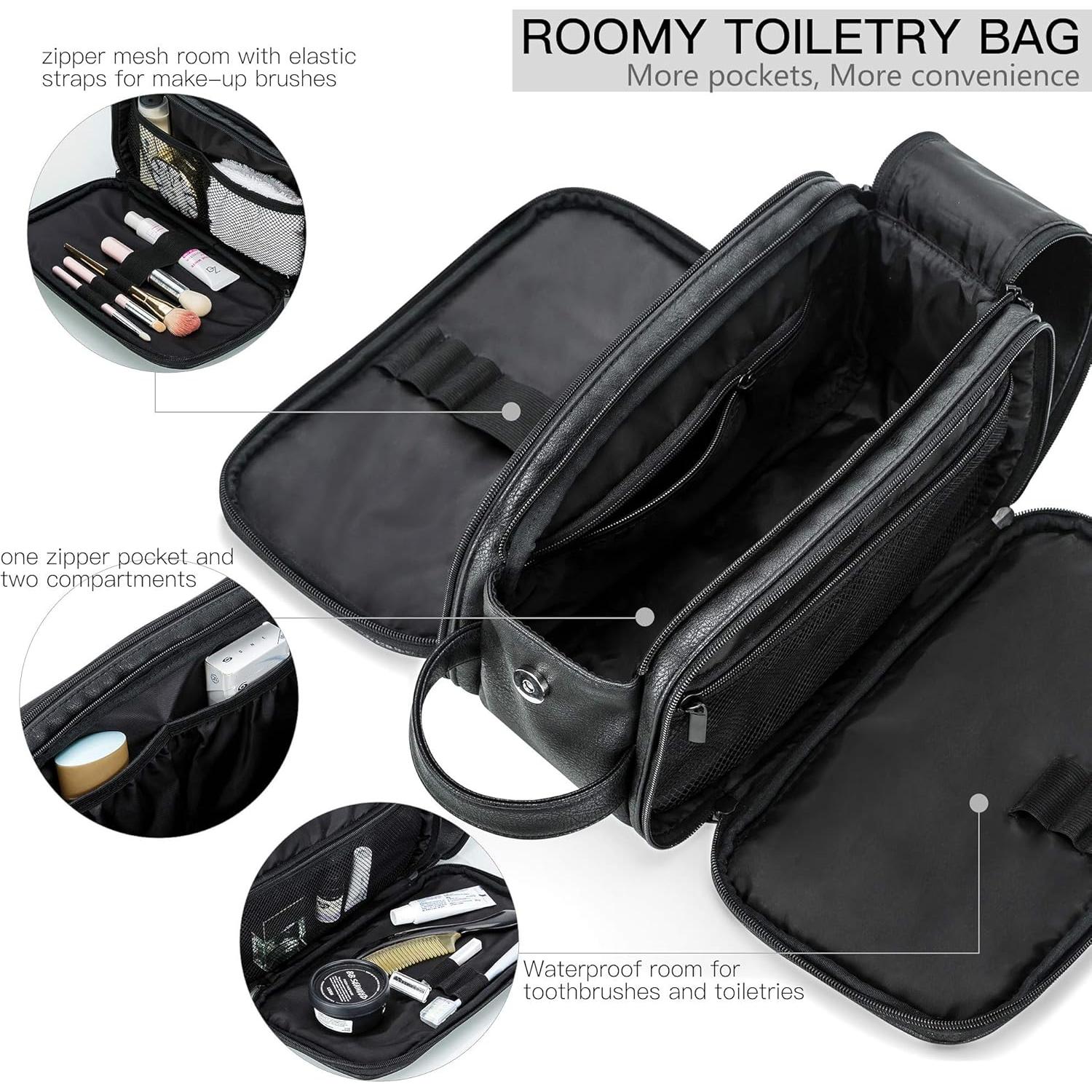 Bolsa de Aseo Elviros Grande Impermeable para Hombres