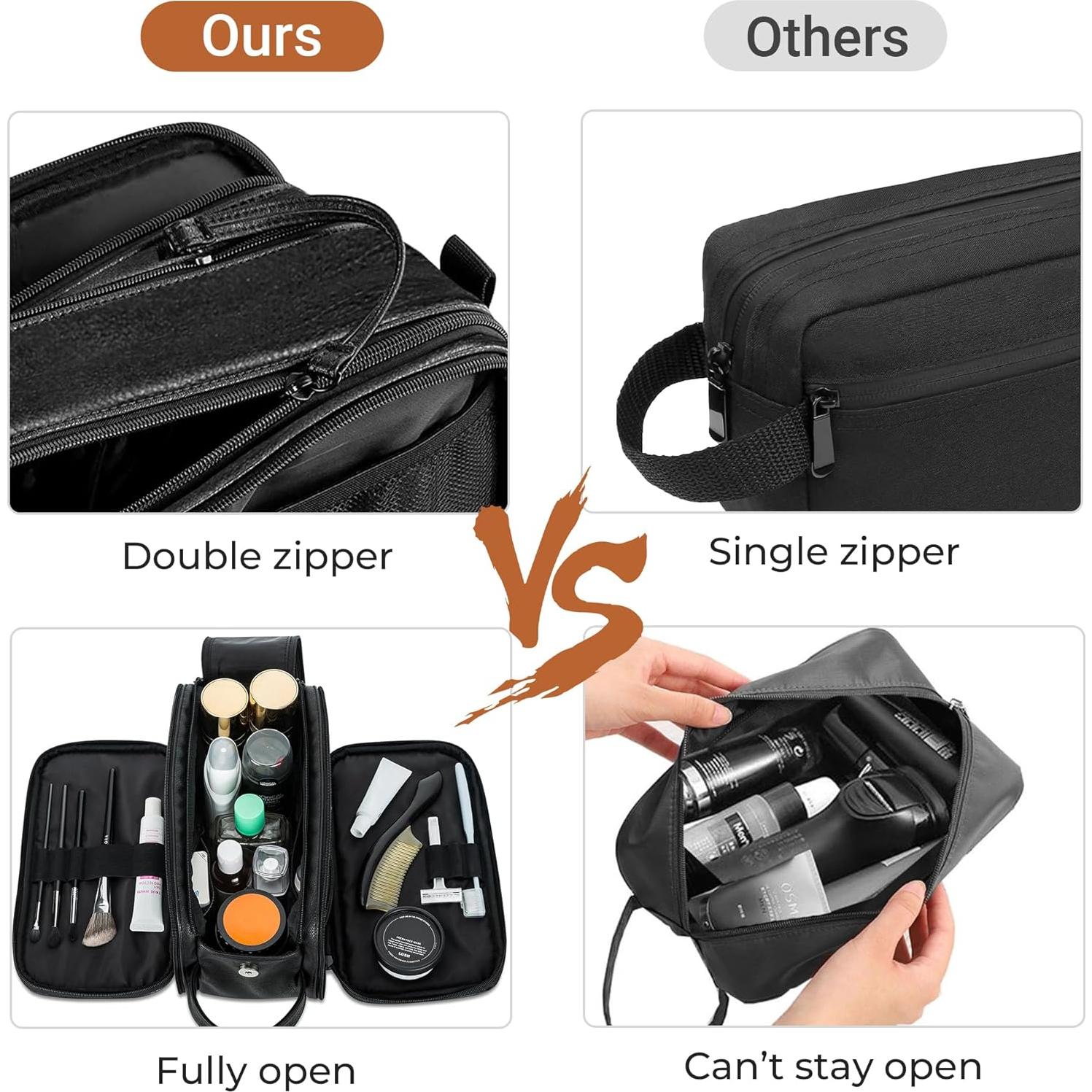 Bolsa de Aseo Elviros Grande Impermeable para Hombres