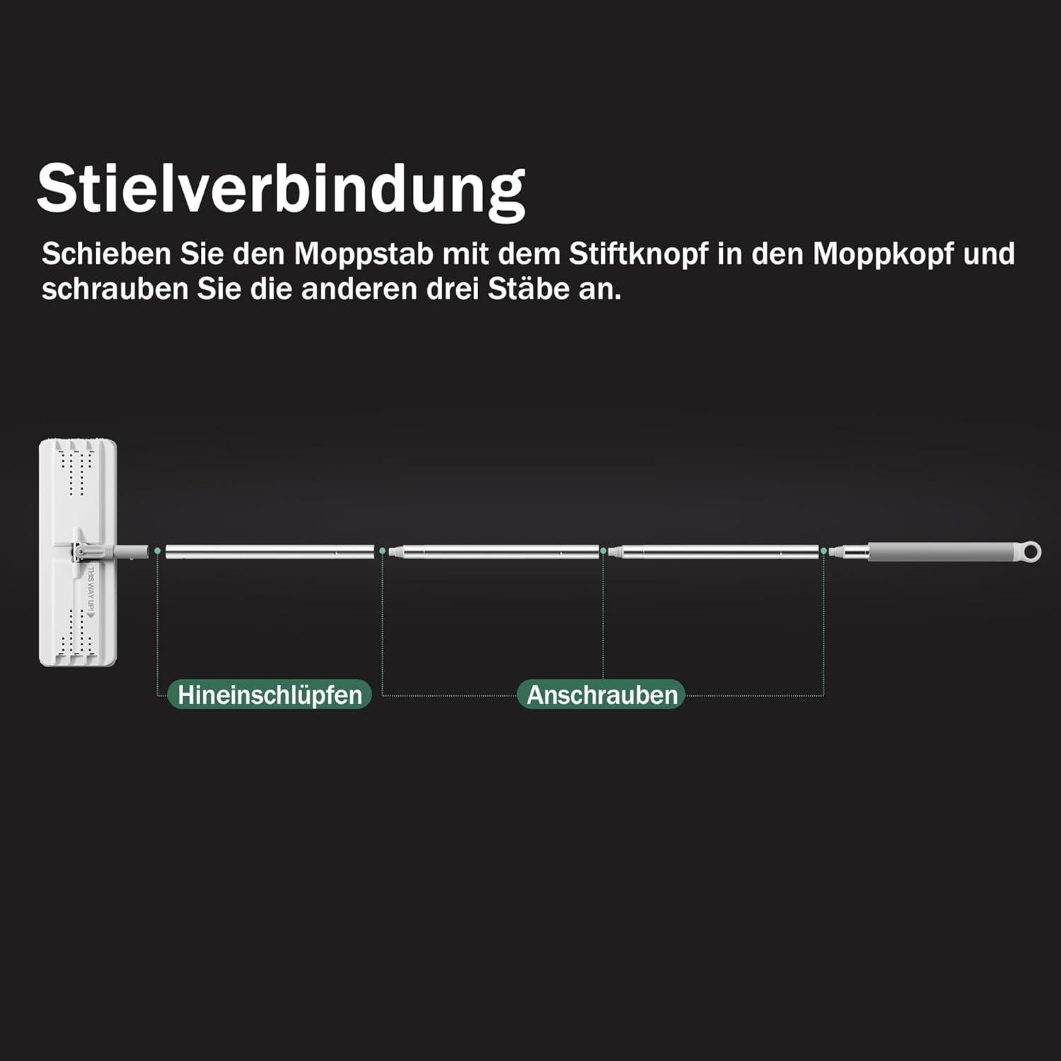 Varillas de Extensión JOYMOOP Acero Inoxidable Paquete de 2