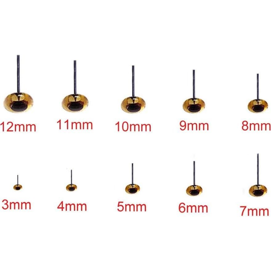 Ojos de Seguridad de Vidrio Bestartstore 100pcs 6-10mm