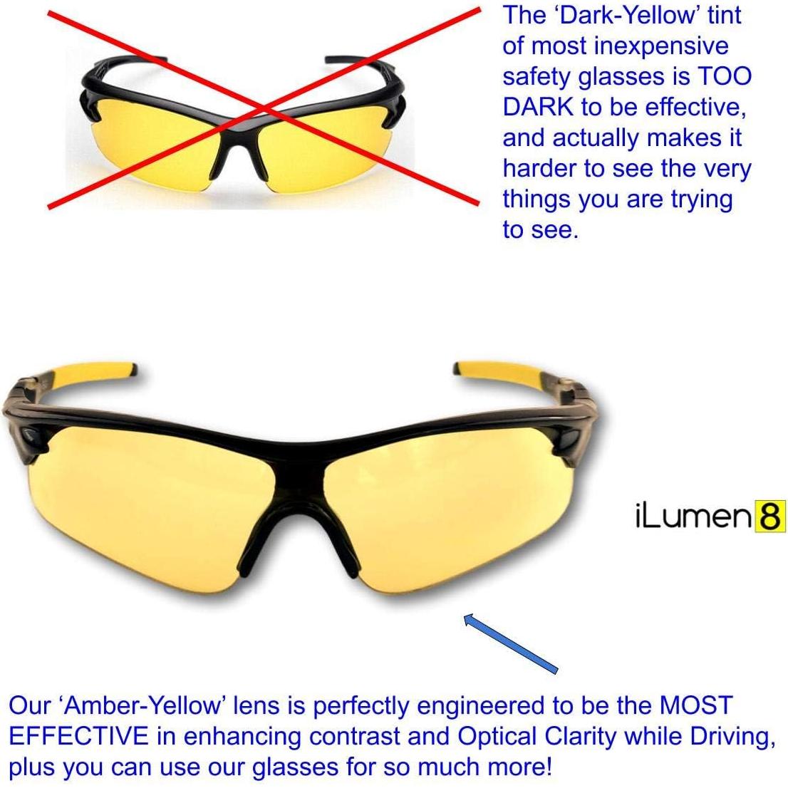 Gafas de Conducción Nocturna iLumen8 HD Ámbar Polarizadas