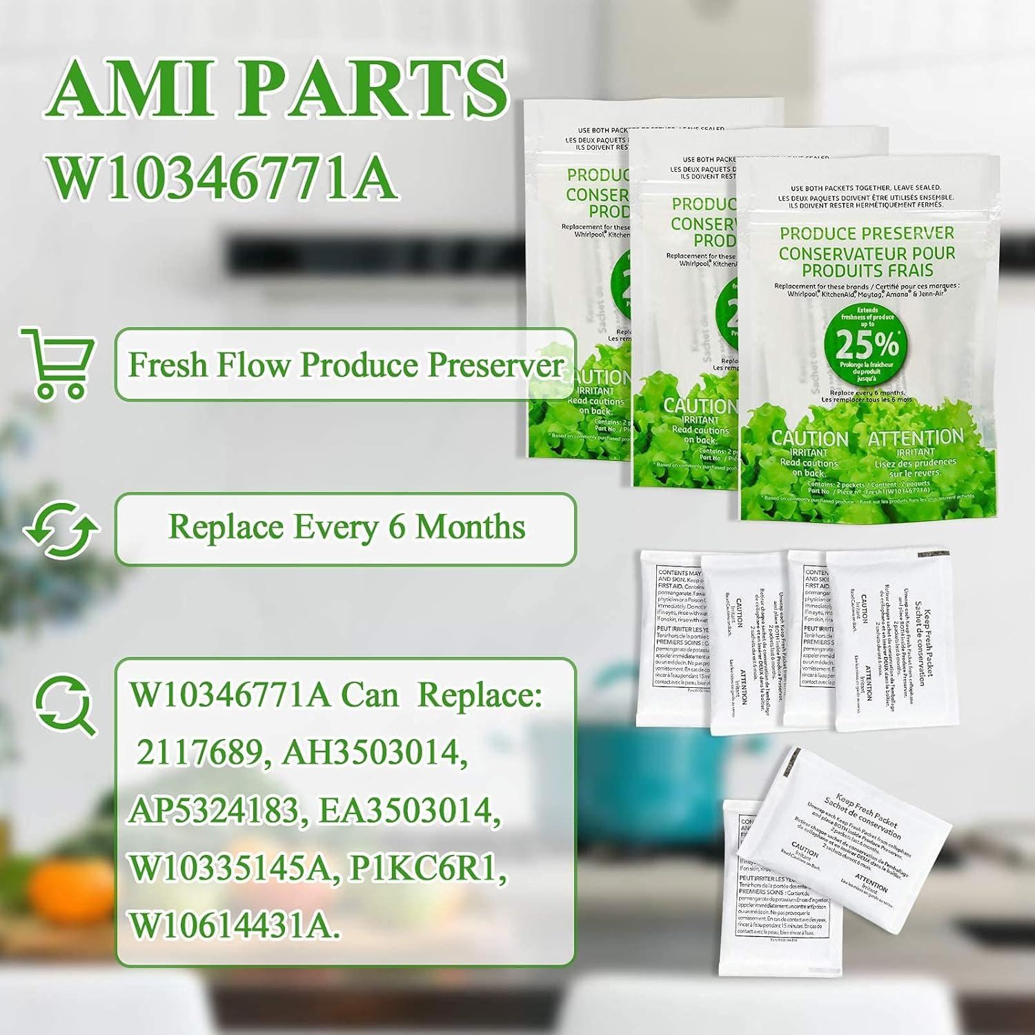 Conservador de Productos AMI PARTS W10346771A 6 Paquetes