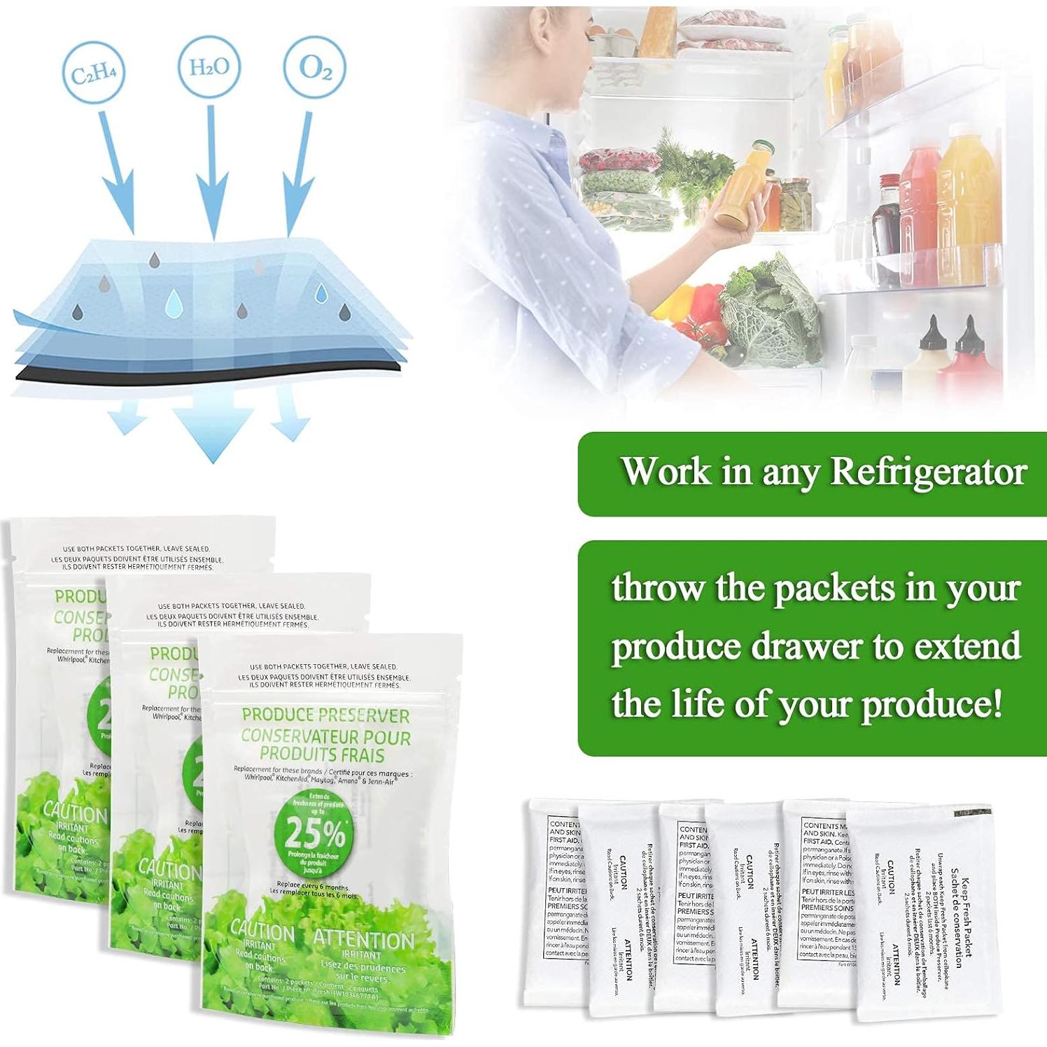 Conservador de Productos AMI PARTS W10346771A 6 Paquetes