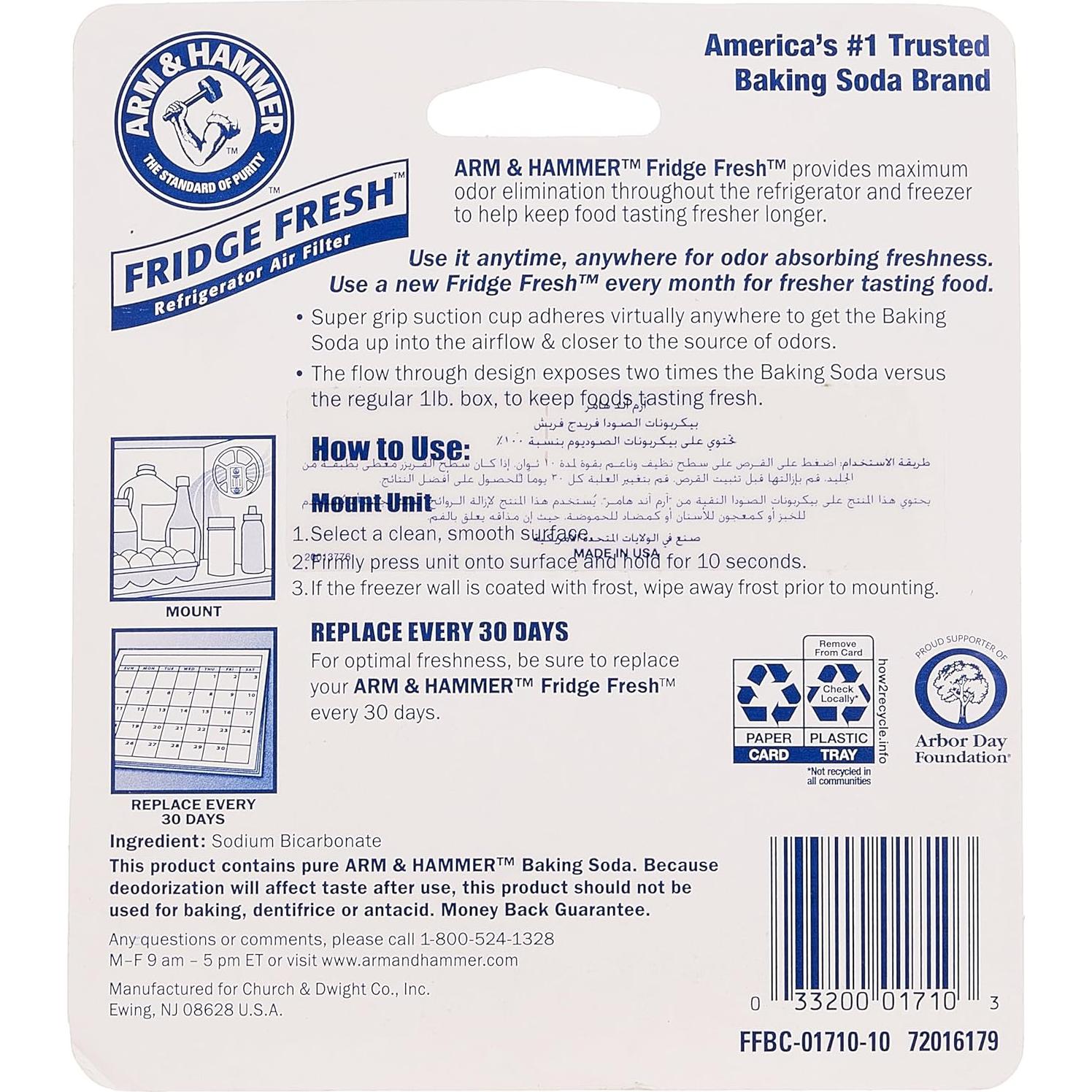 Filtros de aire Arm & Hammer Fridge Fresh - Paquete de 3