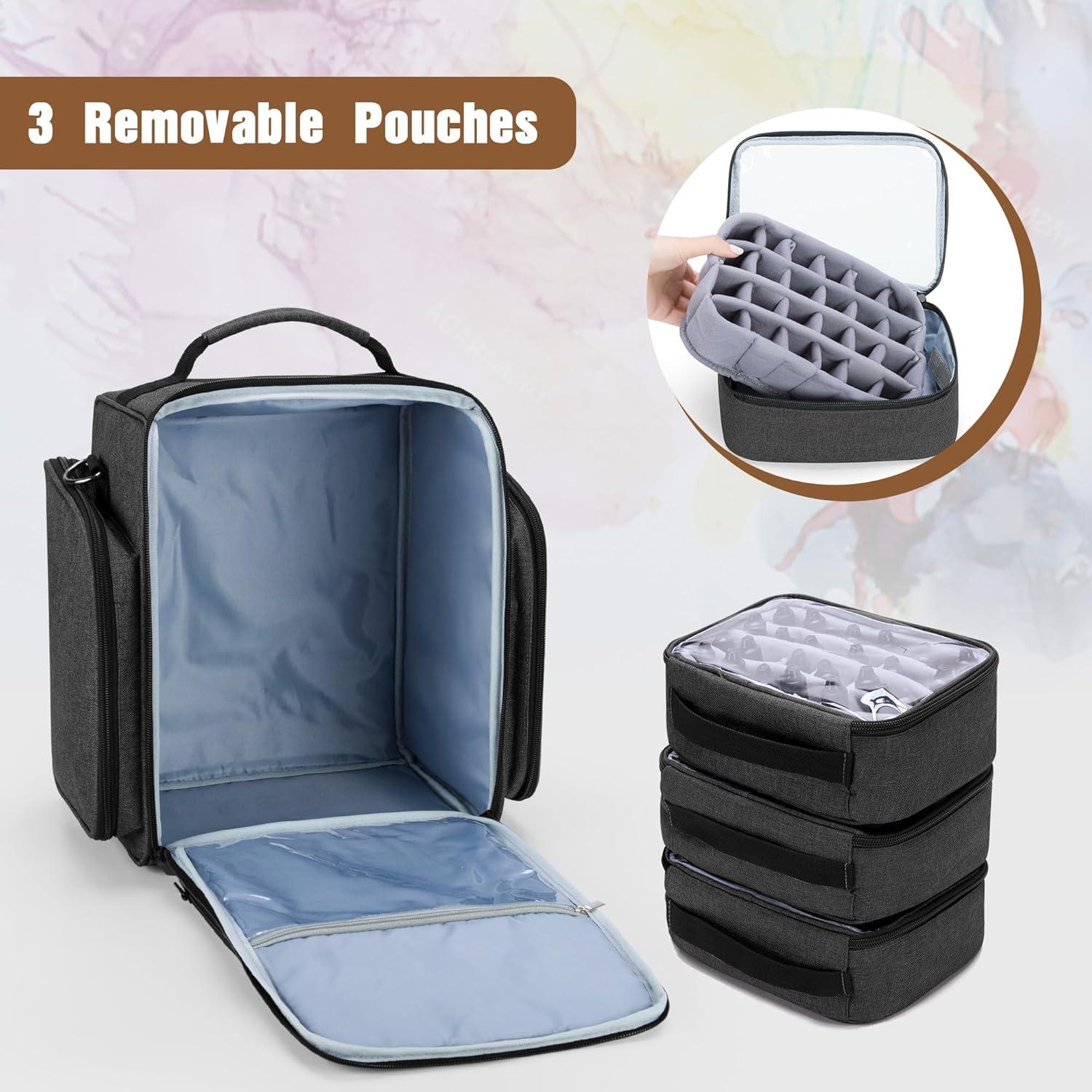 Estuche BAFASO para 72 Botellas de Pintura Miniatura Negro