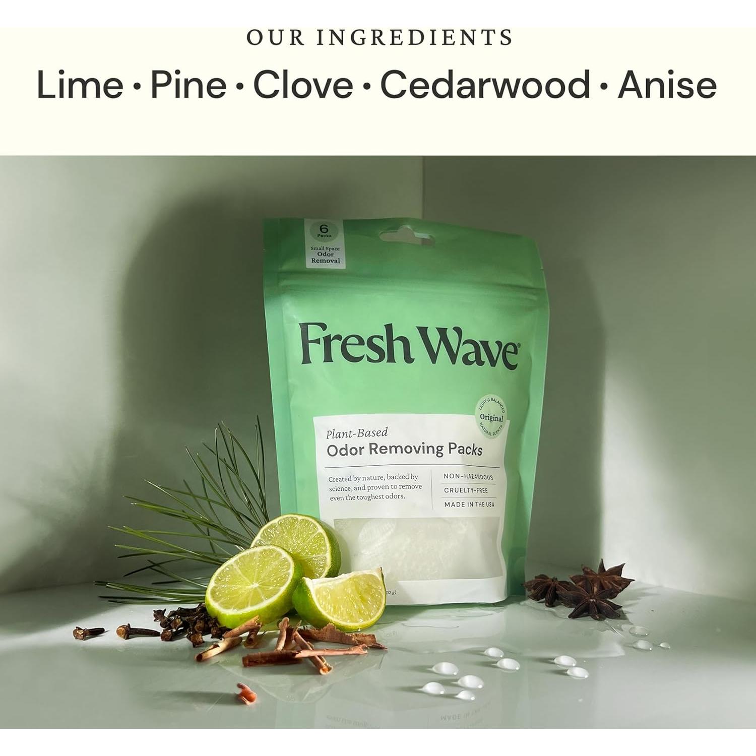 Eliminadores de Olores Fresh Wave, 6 Paquetes Naturales