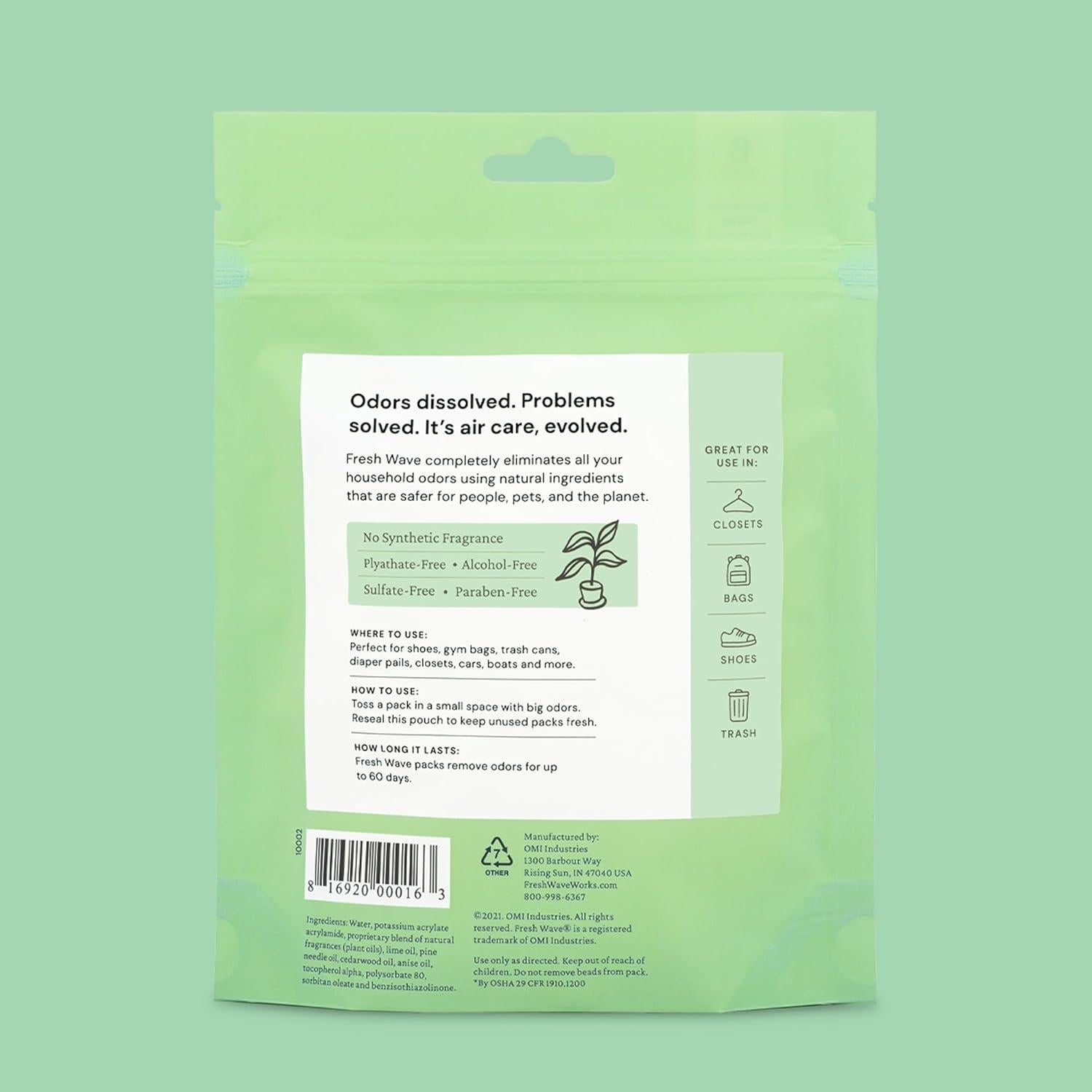 Eliminadores de Olores Fresh Wave, 6 Paquetes Naturales