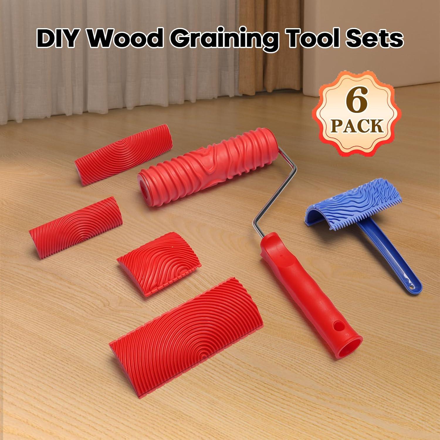 Juego de Herramientas de Texturización de Madera KOAKOMI 6 Pzas