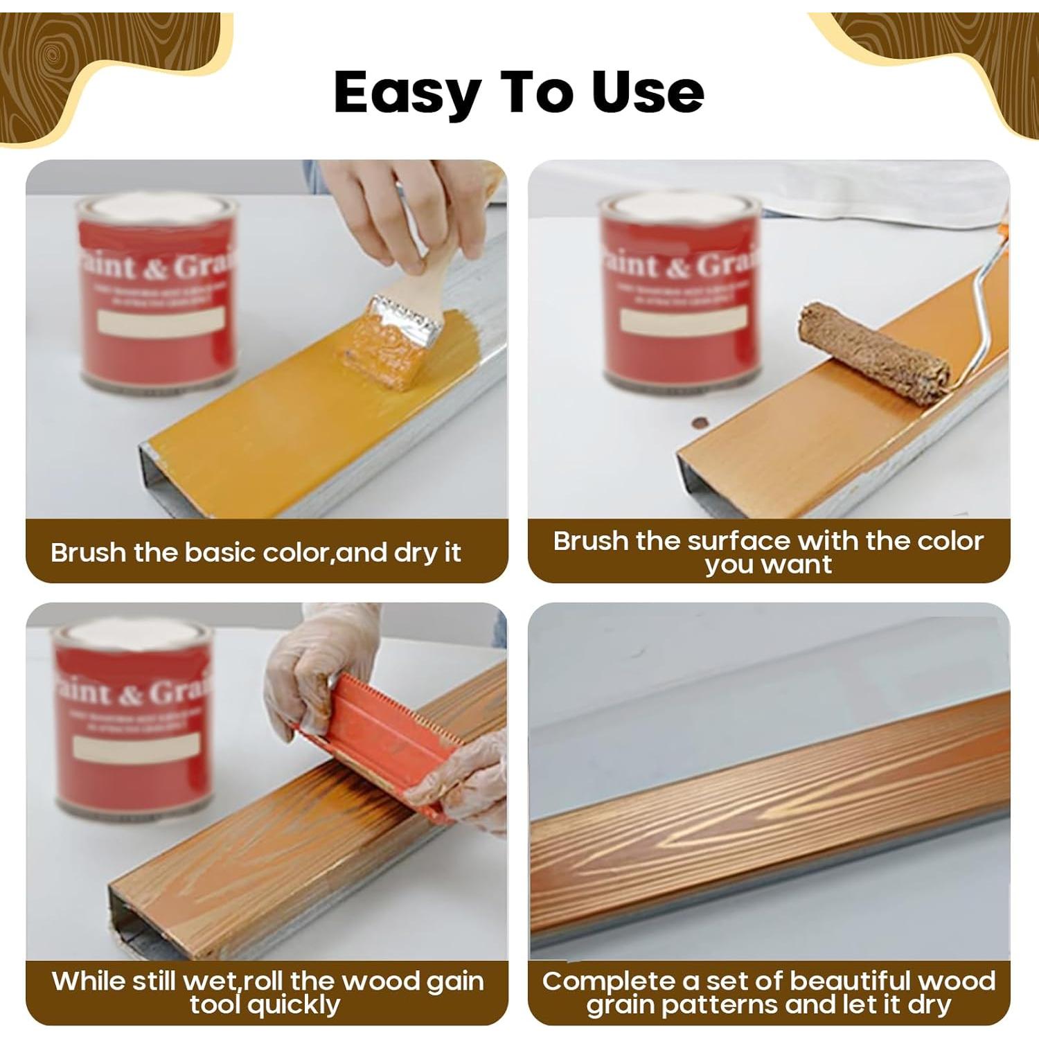 Juego de Herramientas de Texturización de Madera KOAKOMI 6 Pzas