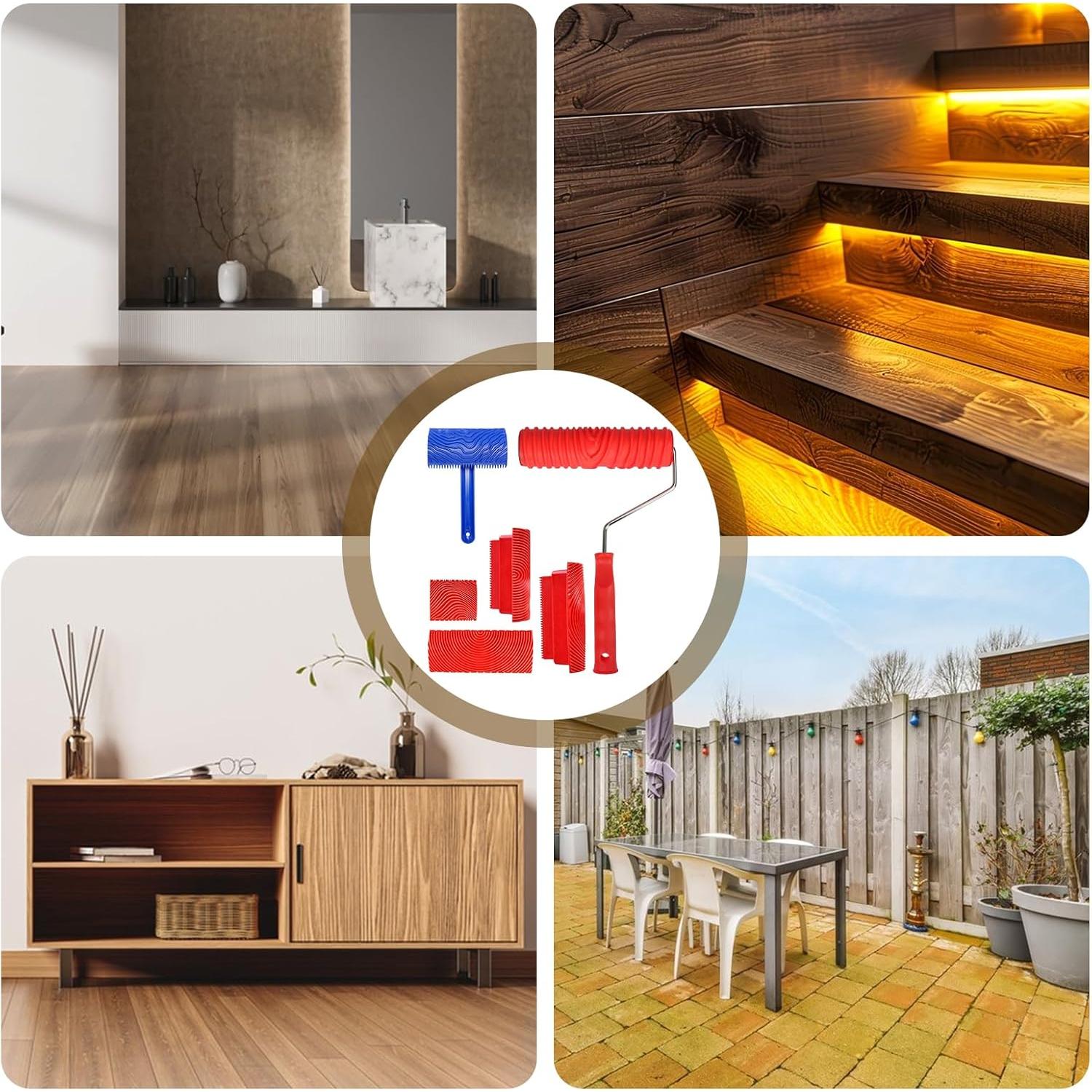 Juego de Herramientas de Texturización de Madera KOAKOMI 6 Pzas