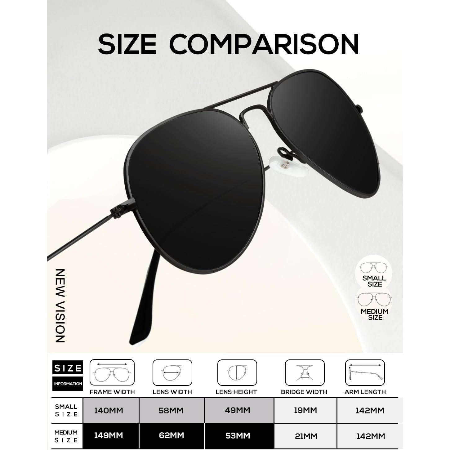 Gafas de Sol KALIYADI Aviador Polarizadas UV 58mm