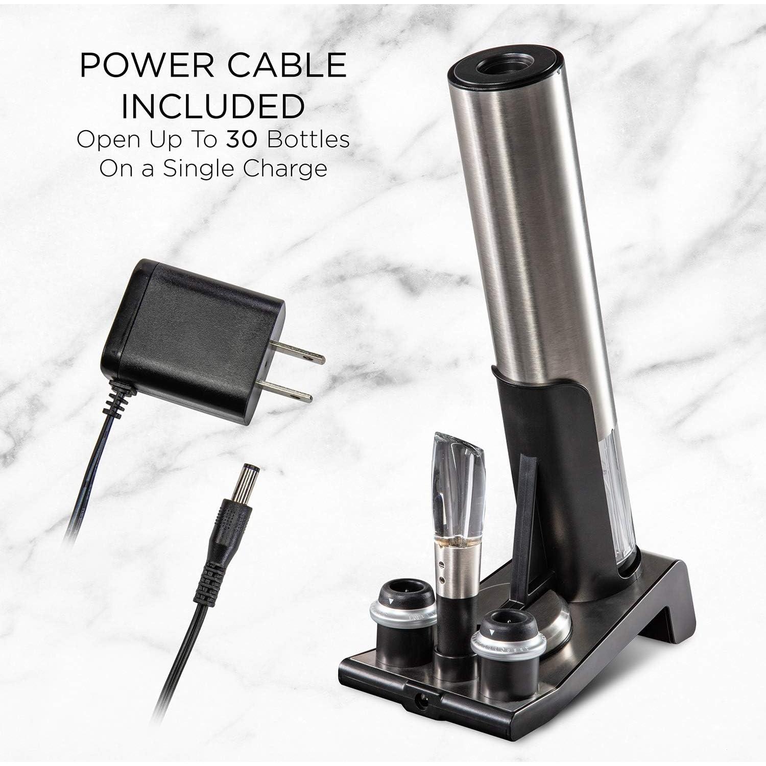 Juego de Vino 6 en 1 Ivation - Abrebotellas Eléctrico y Más