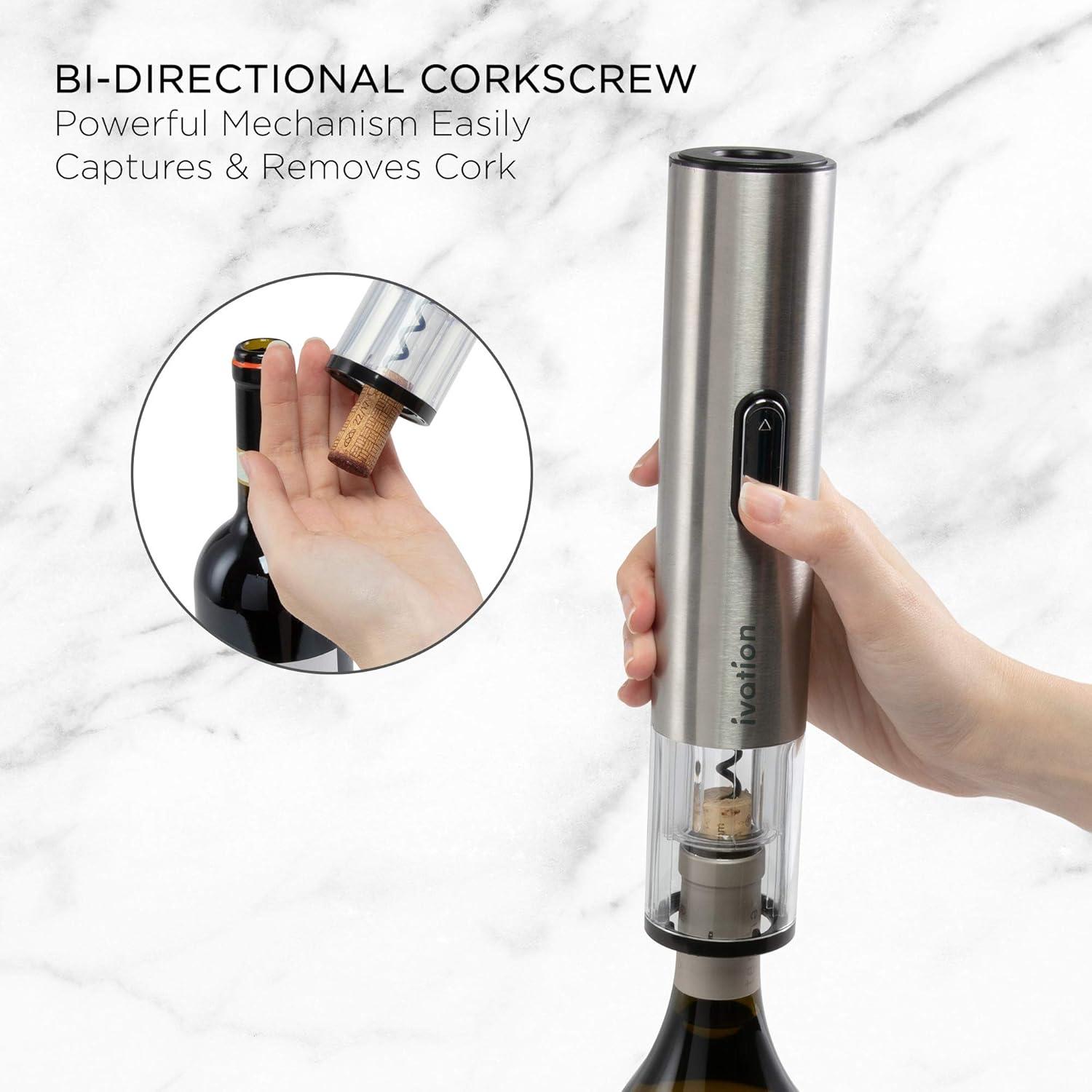 Juego de Vino 6 en 1 Ivation - Abrebotellas Eléctrico y Más