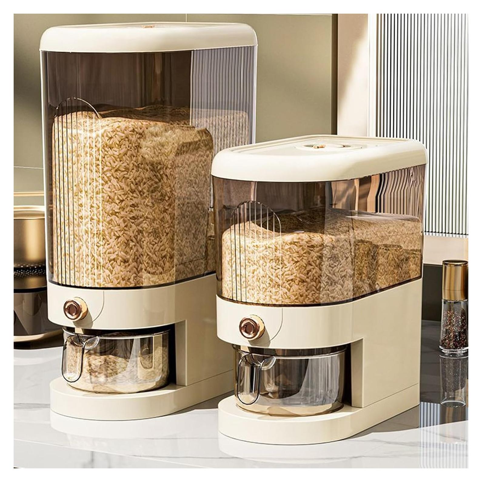 Dispensador de arroz 9.97 kg Peaoop con tapa y medidor