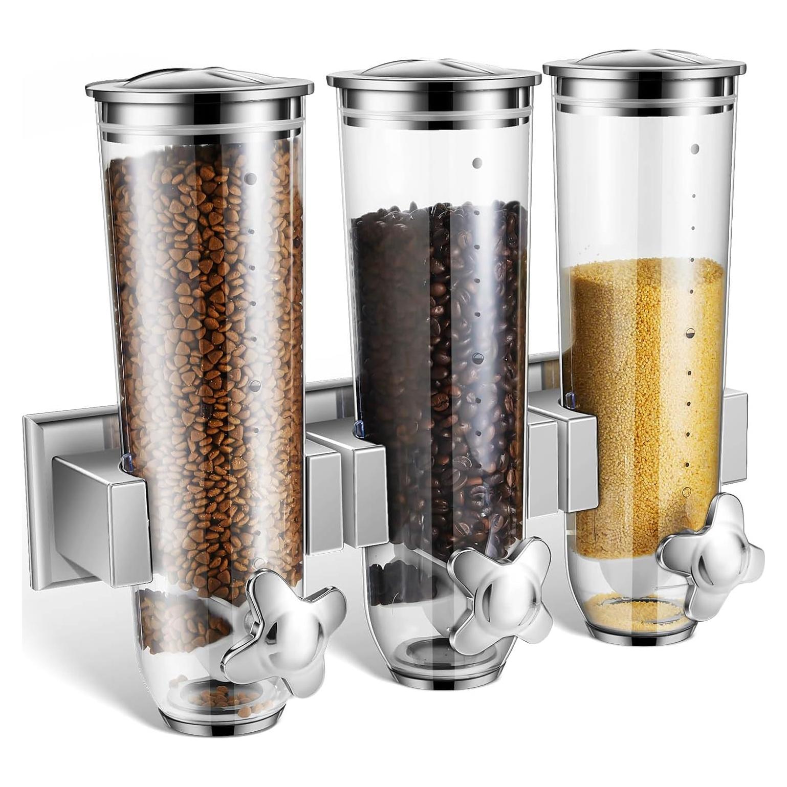 Dispensador de Alimentos Secos Triple Umigy 39 oz Plata